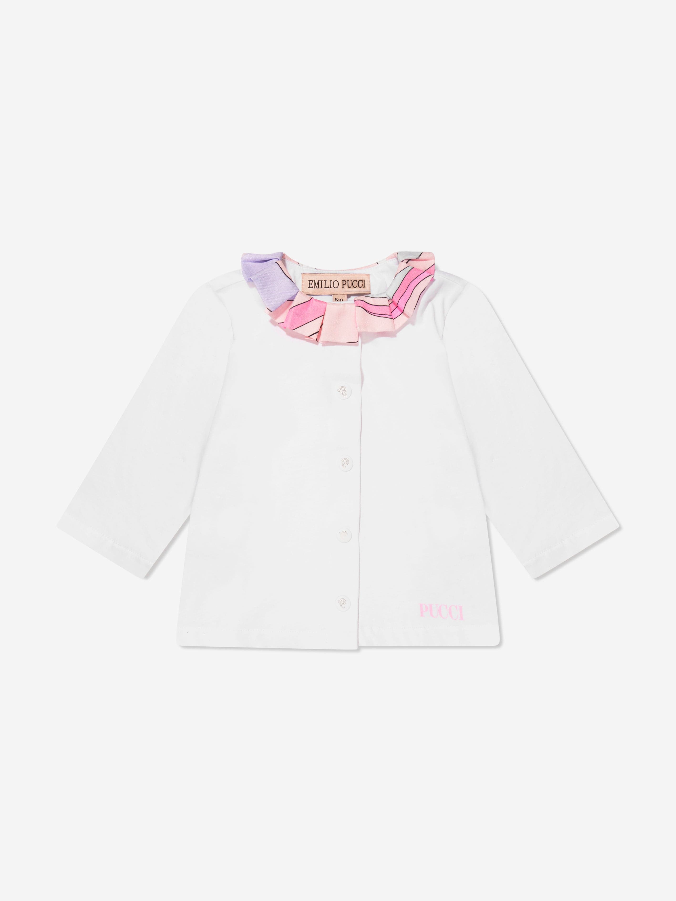 Pucci Baby Girls Marmo Blouse in White