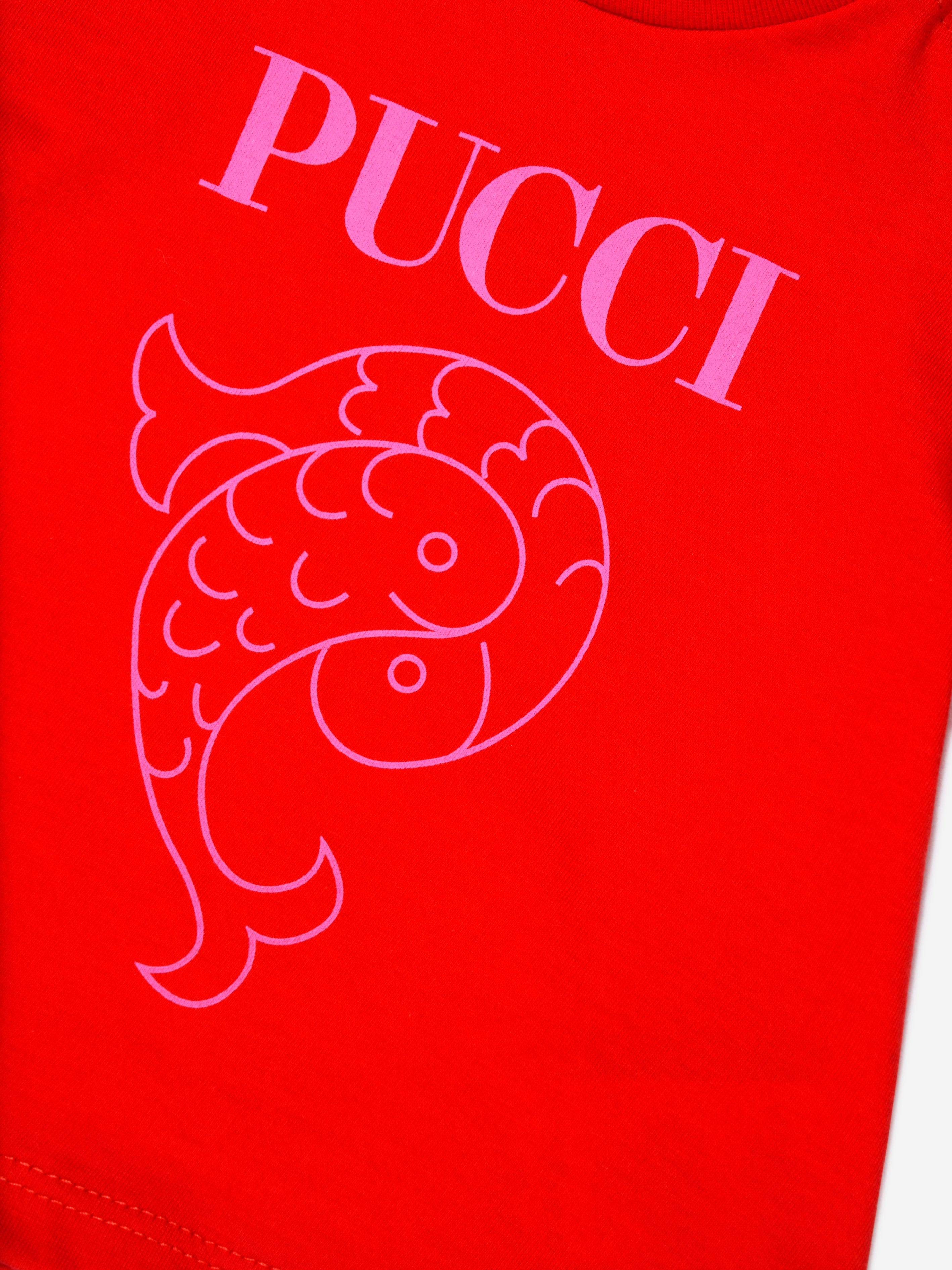 Pucci Baby Girls Logo T-Shirt in Red