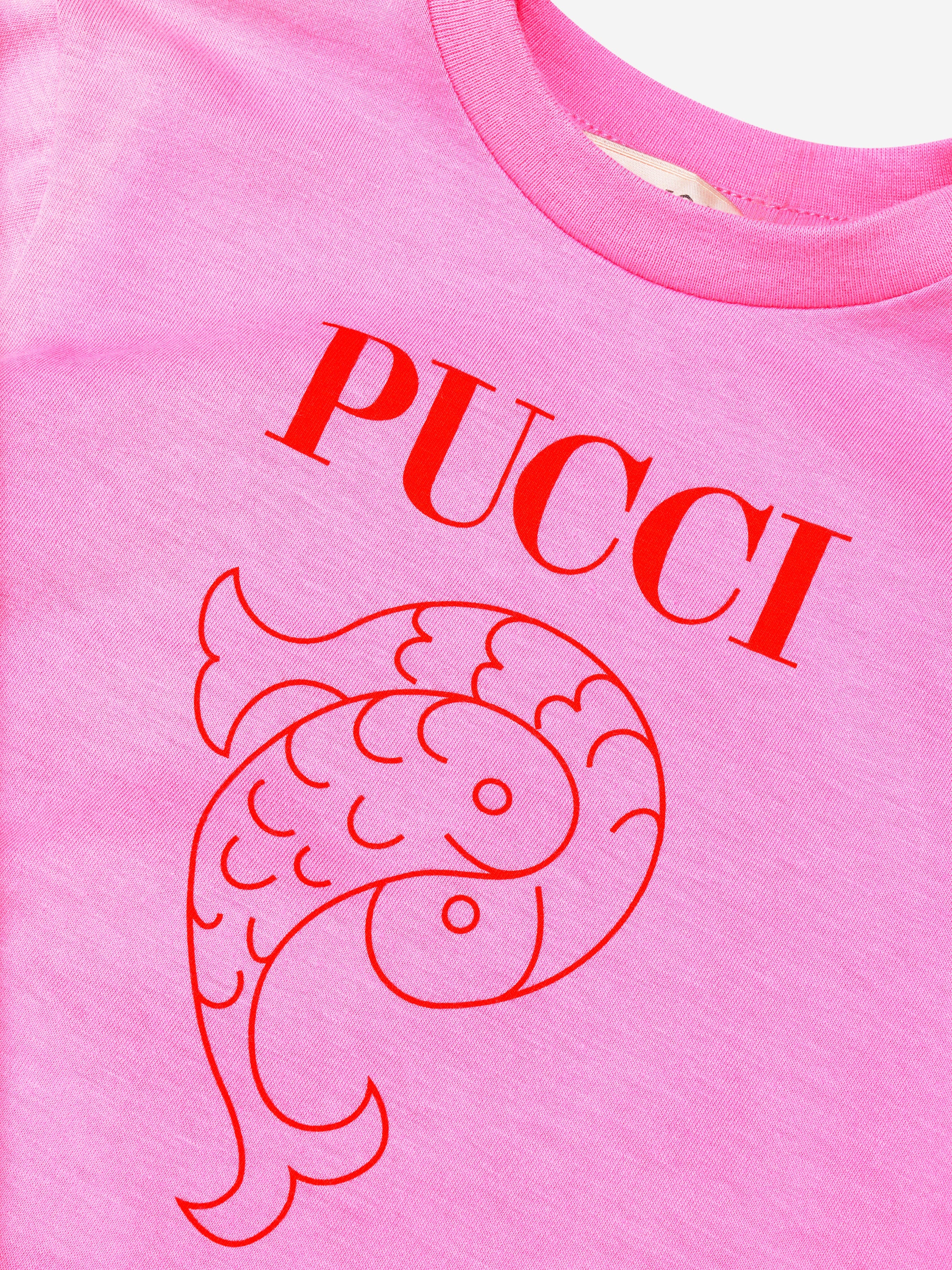 Pucci Baby Girls Logo Jersey Dress in Pink