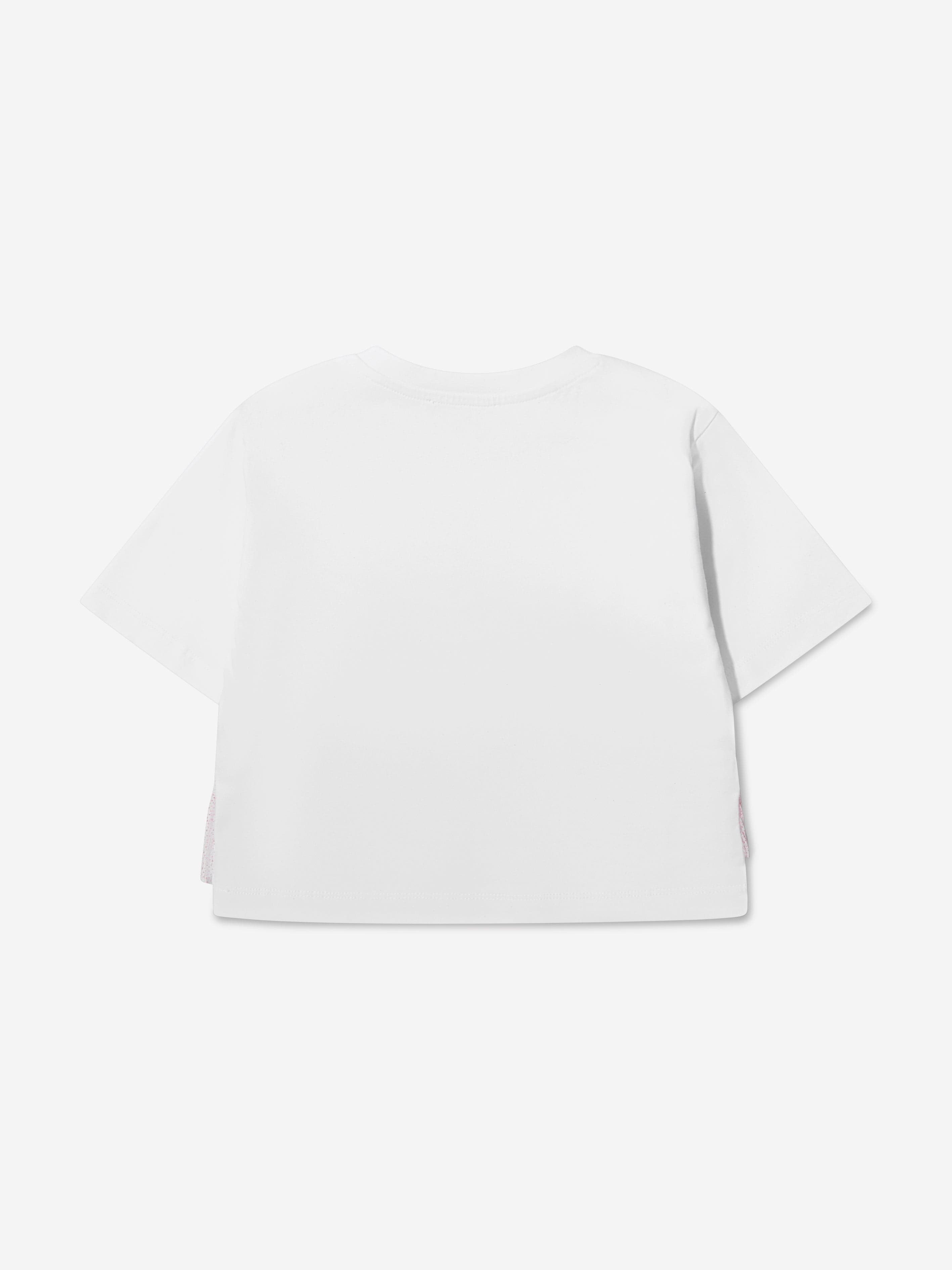 Pucci Girls Ruffle Detail Logo T-Shirt