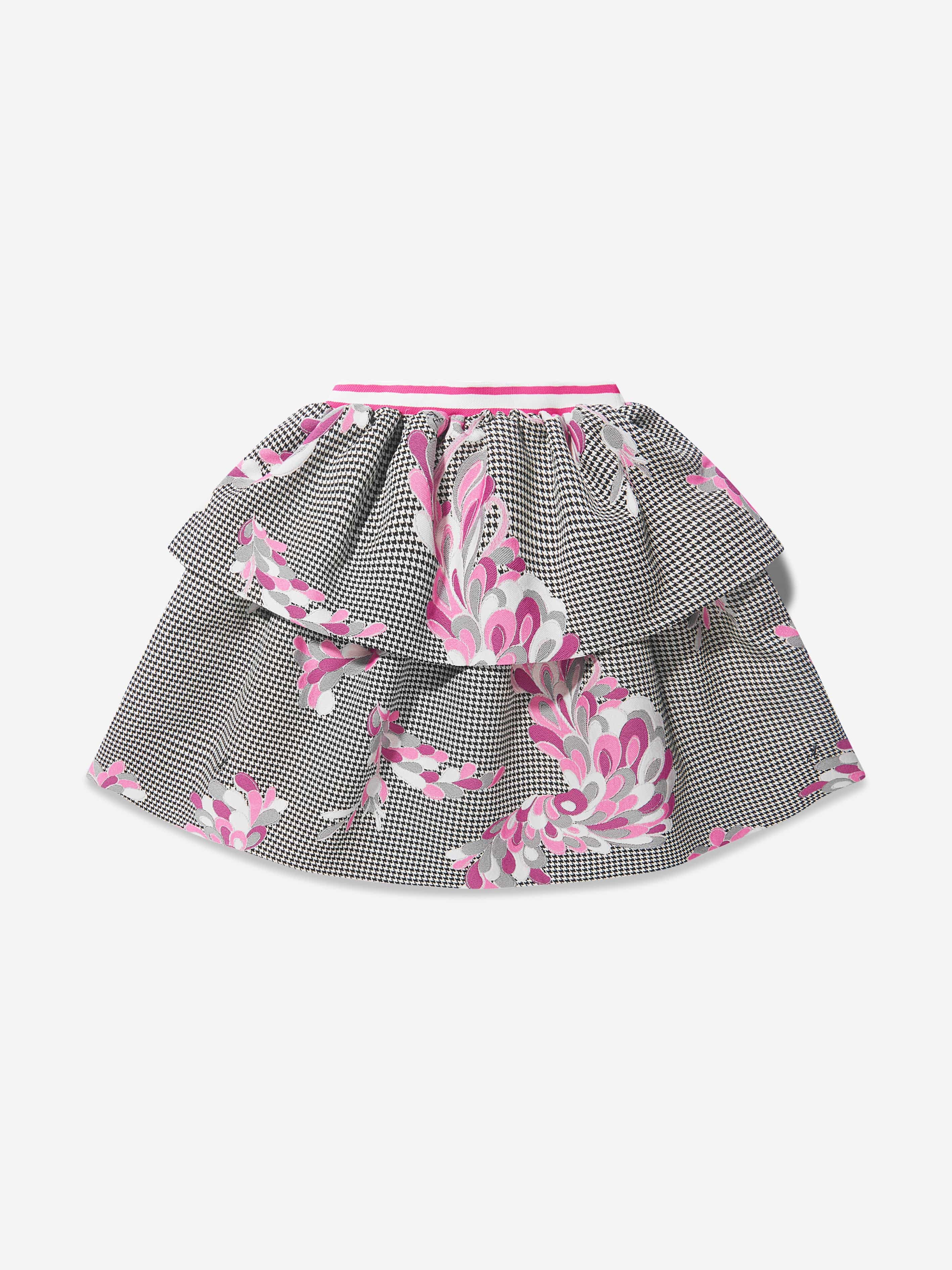 Pucci Girls Patterned Tiered Skirt