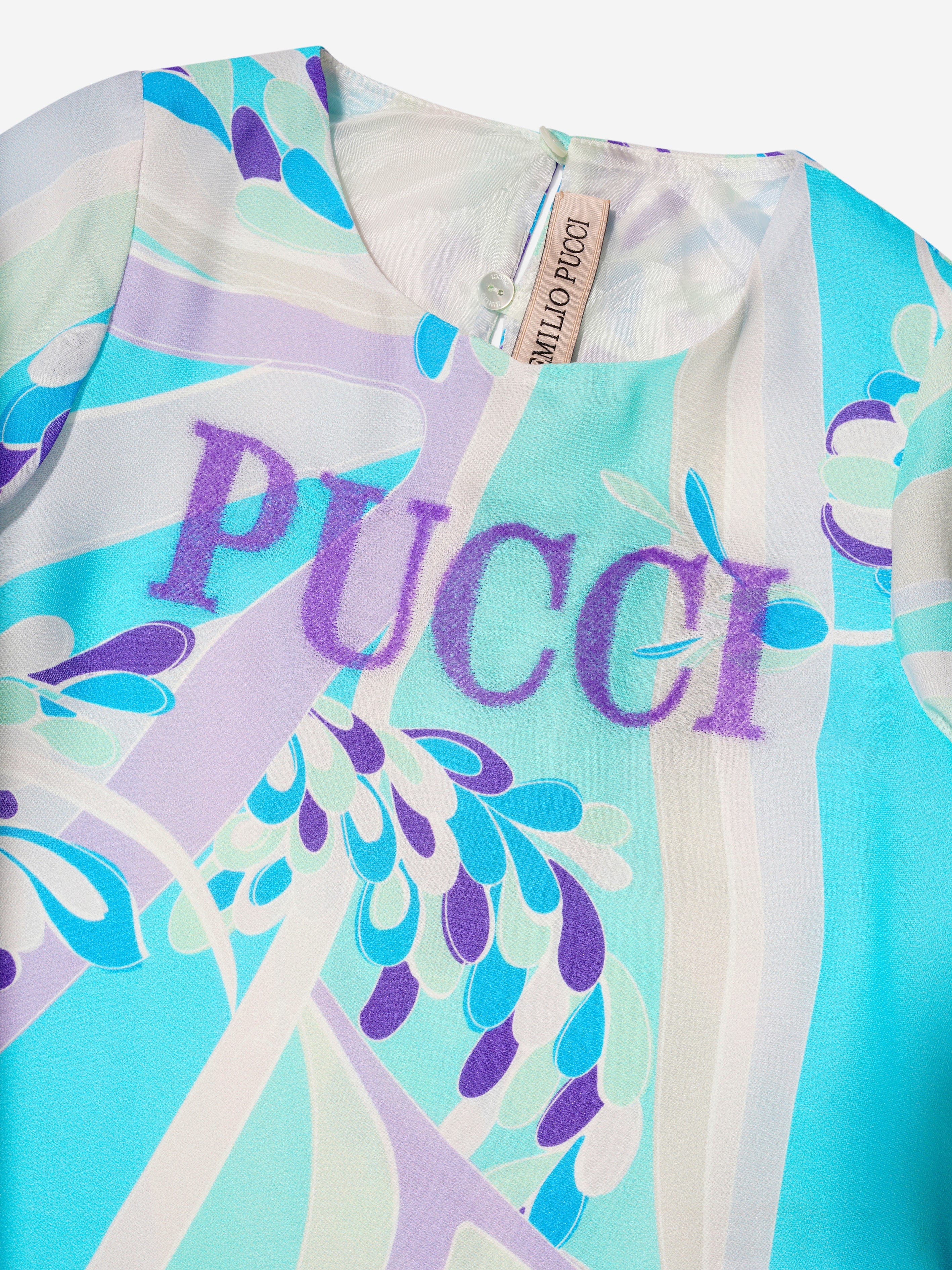 Pucci Girls Patterned Logo Blouse