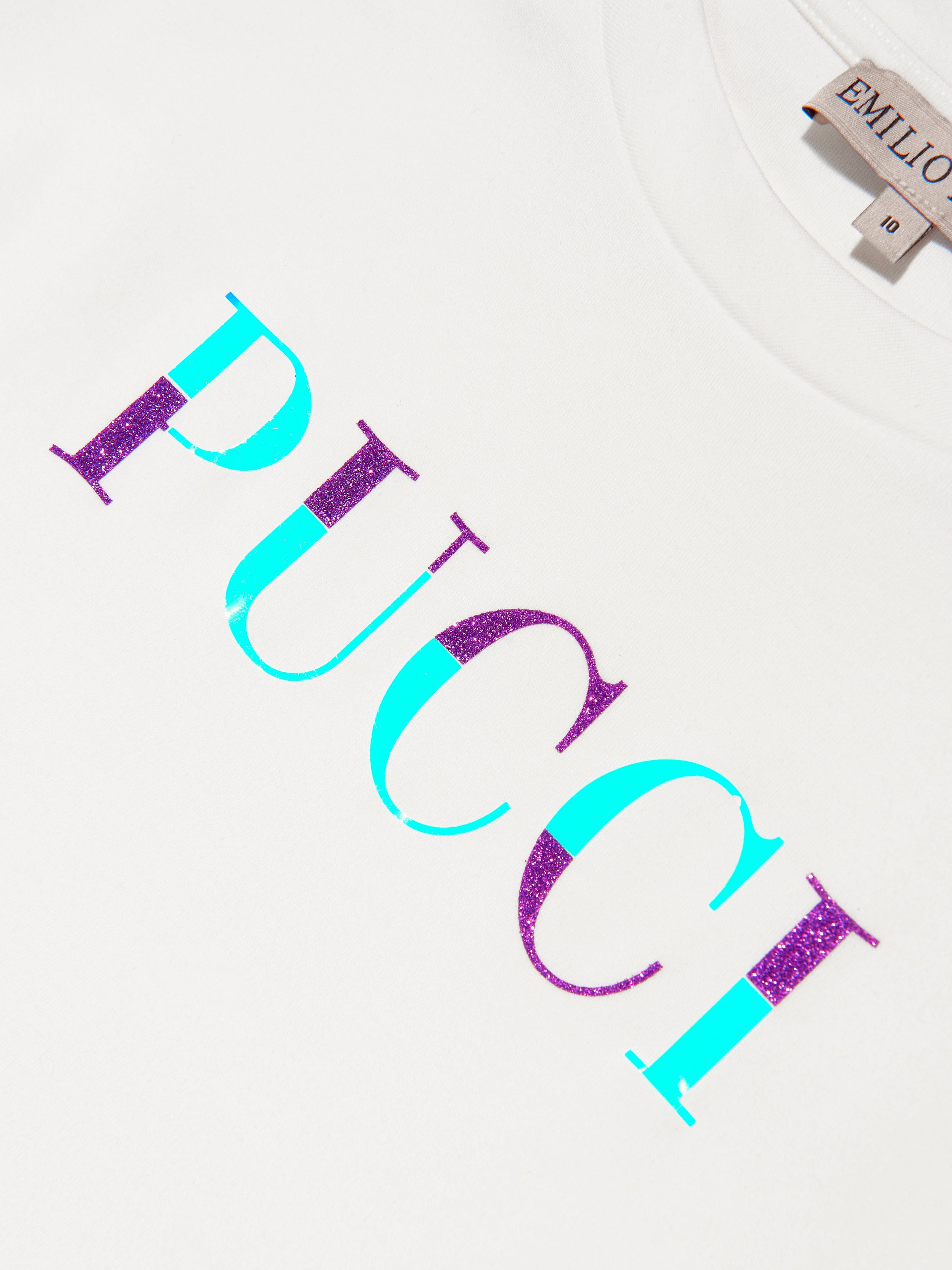 Pucci Girls Iridescent Logo Sweater Dress