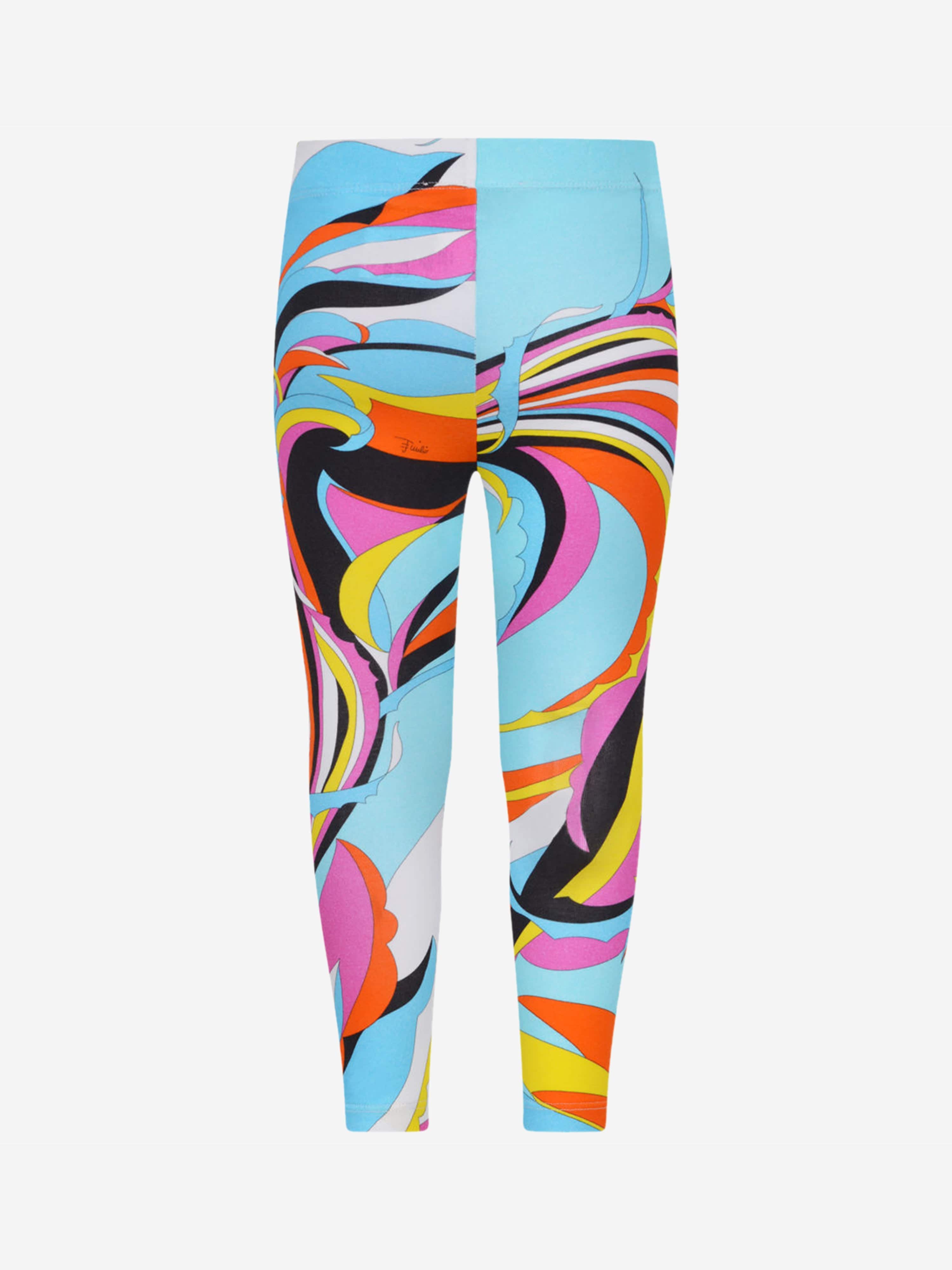 Pucci Girls Leggings - Patterned Cotton Leggings