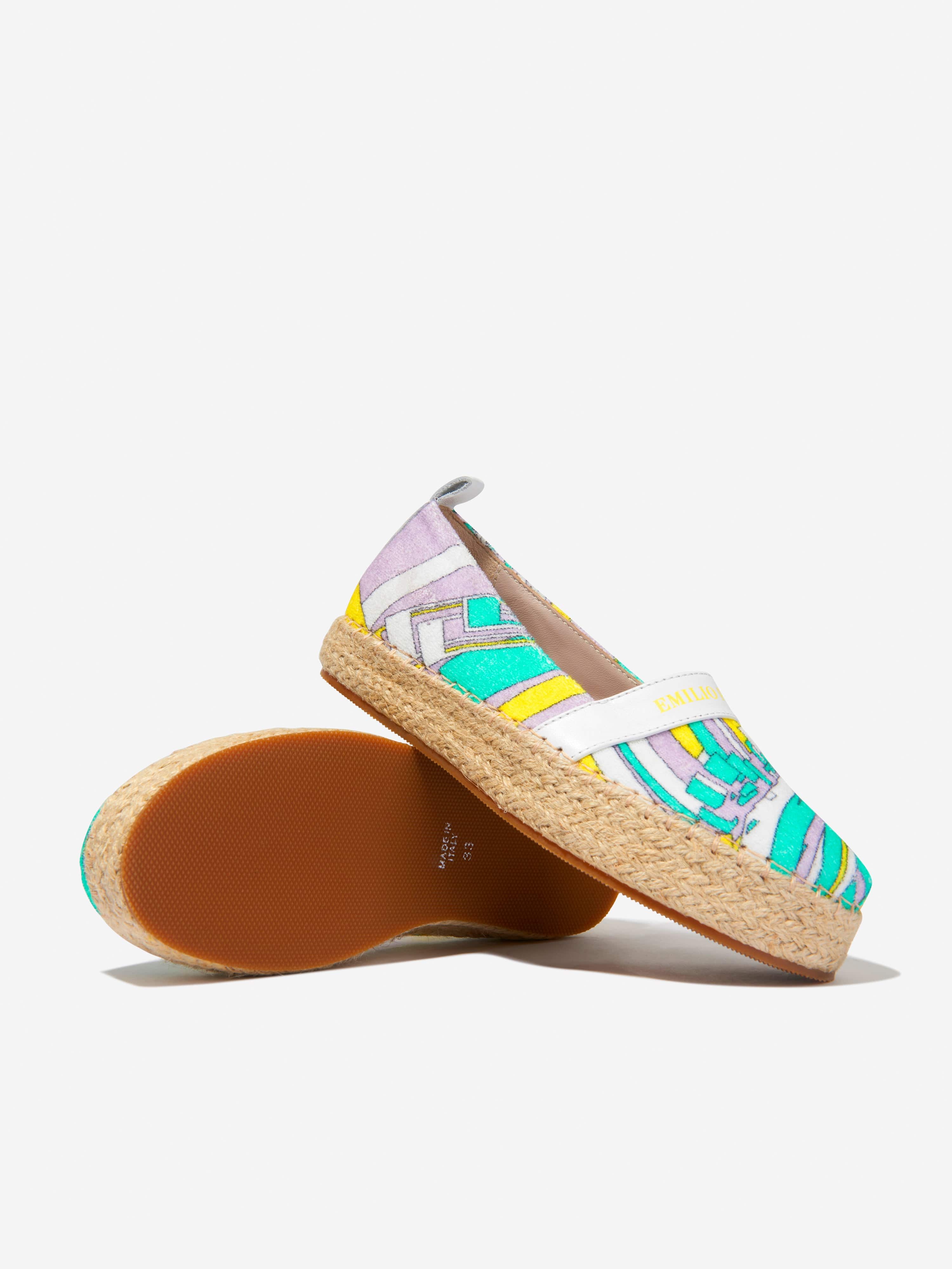 Pucci Girls Cotton Patterned Espadrilles