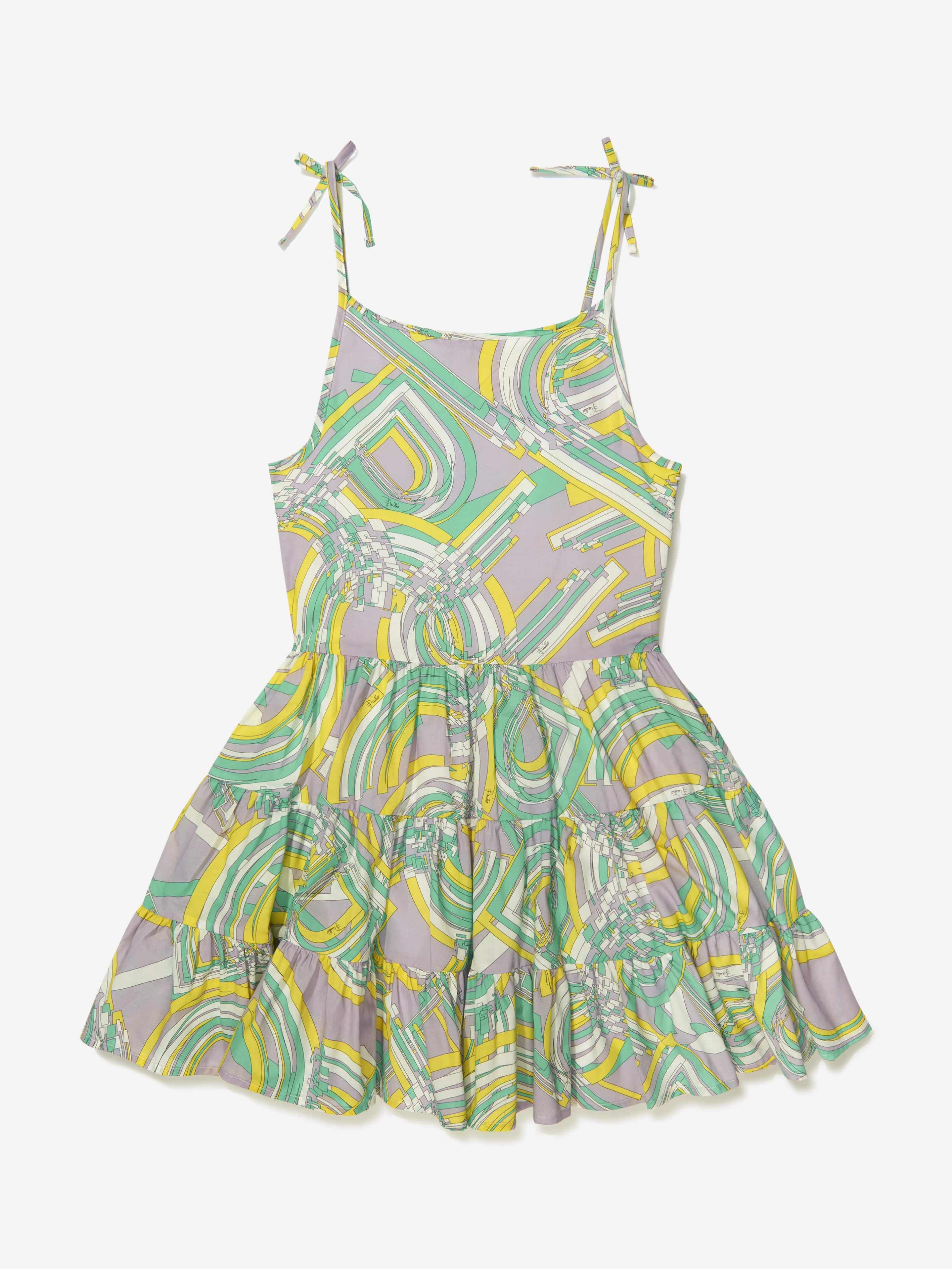 Pucci Girls Cotton Patterned Sun Dress