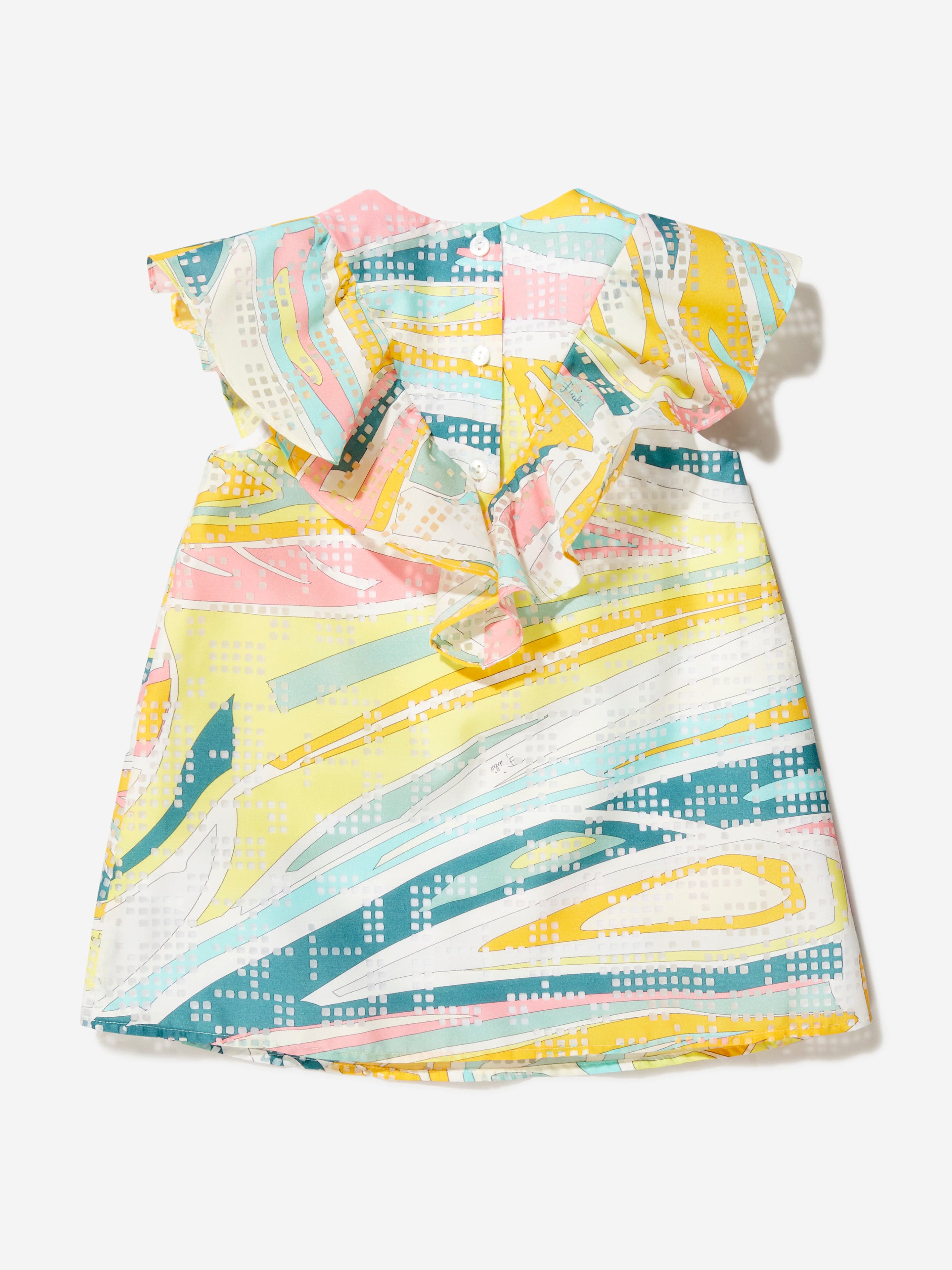 Pucci Baby Girls Cotton Patterned Ruffle Dress