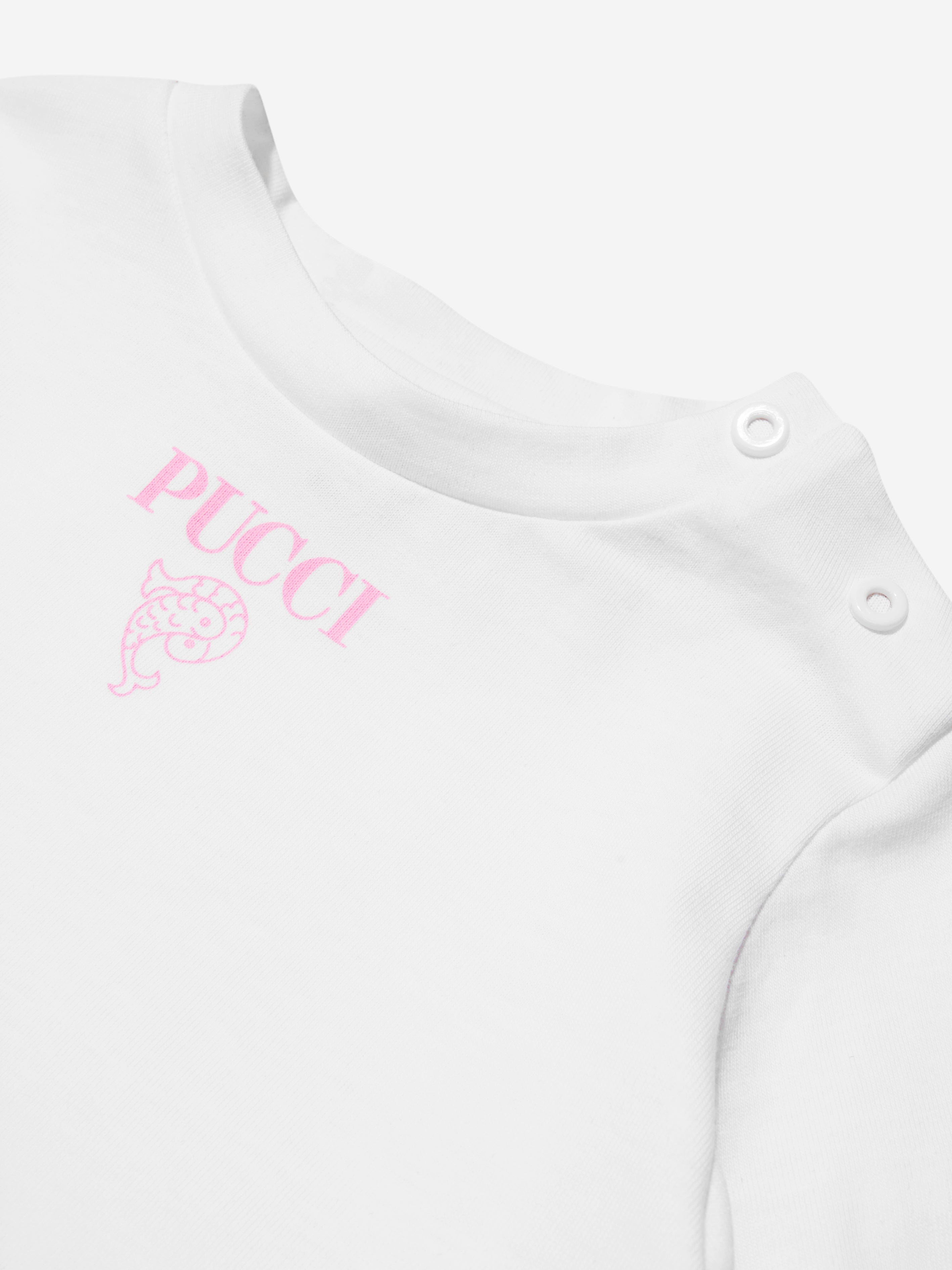 Pucci Baby Girls Marmo Jersey Dress in White