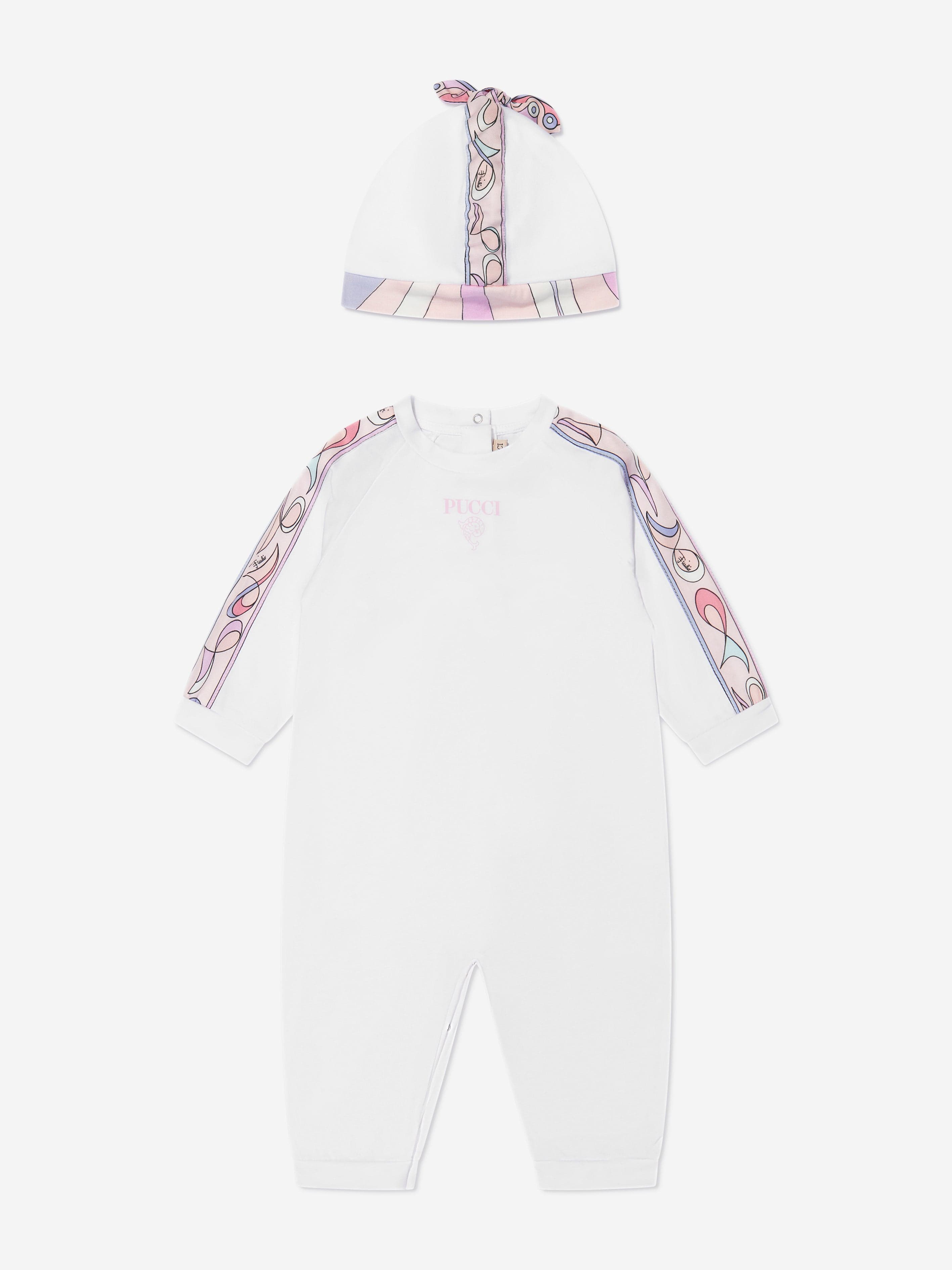 Pucci Baby Girls Babygrow Gift Set in White