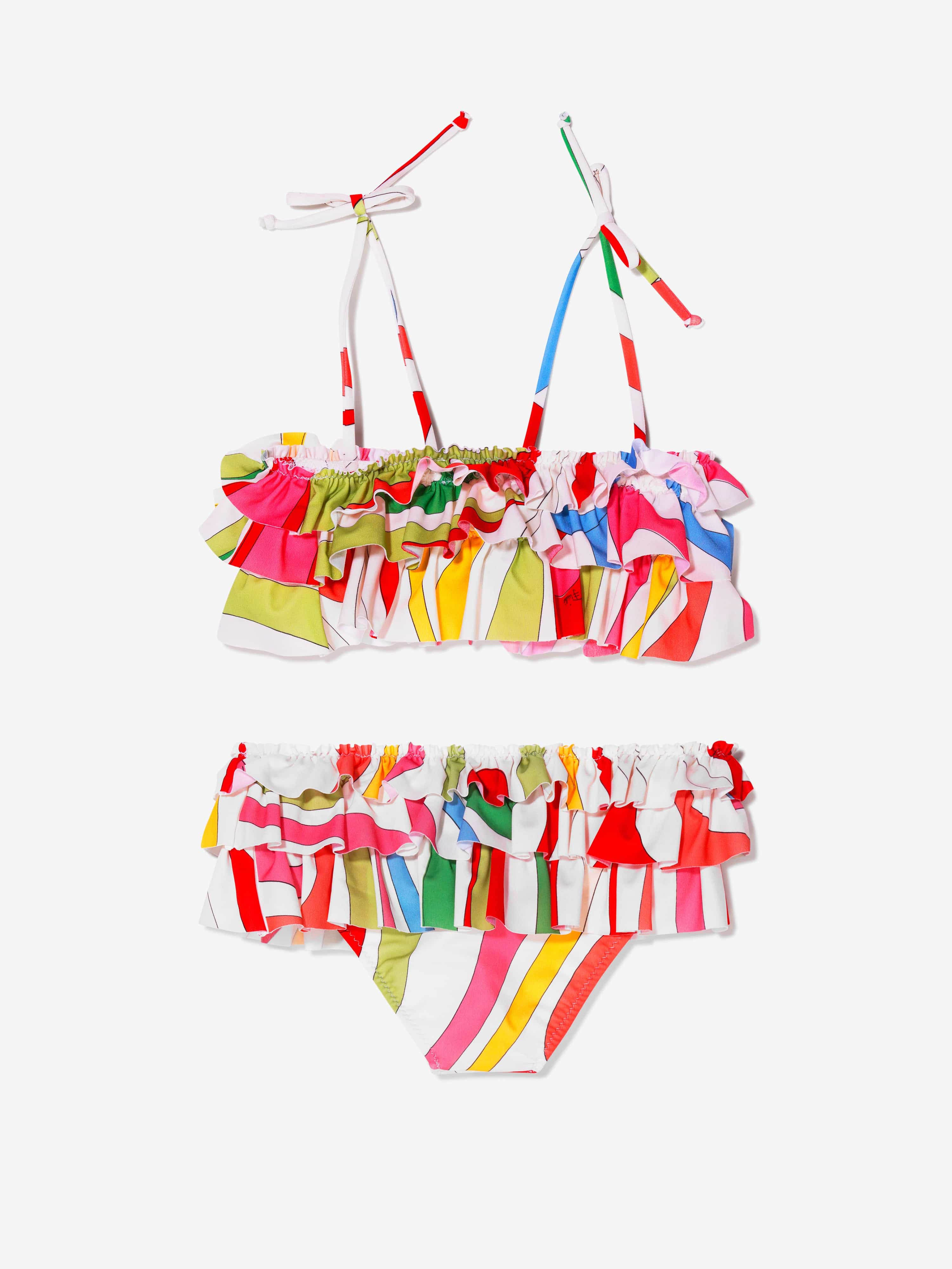 Pucci Girls Marmo Ruffle Bikini in Multicolour