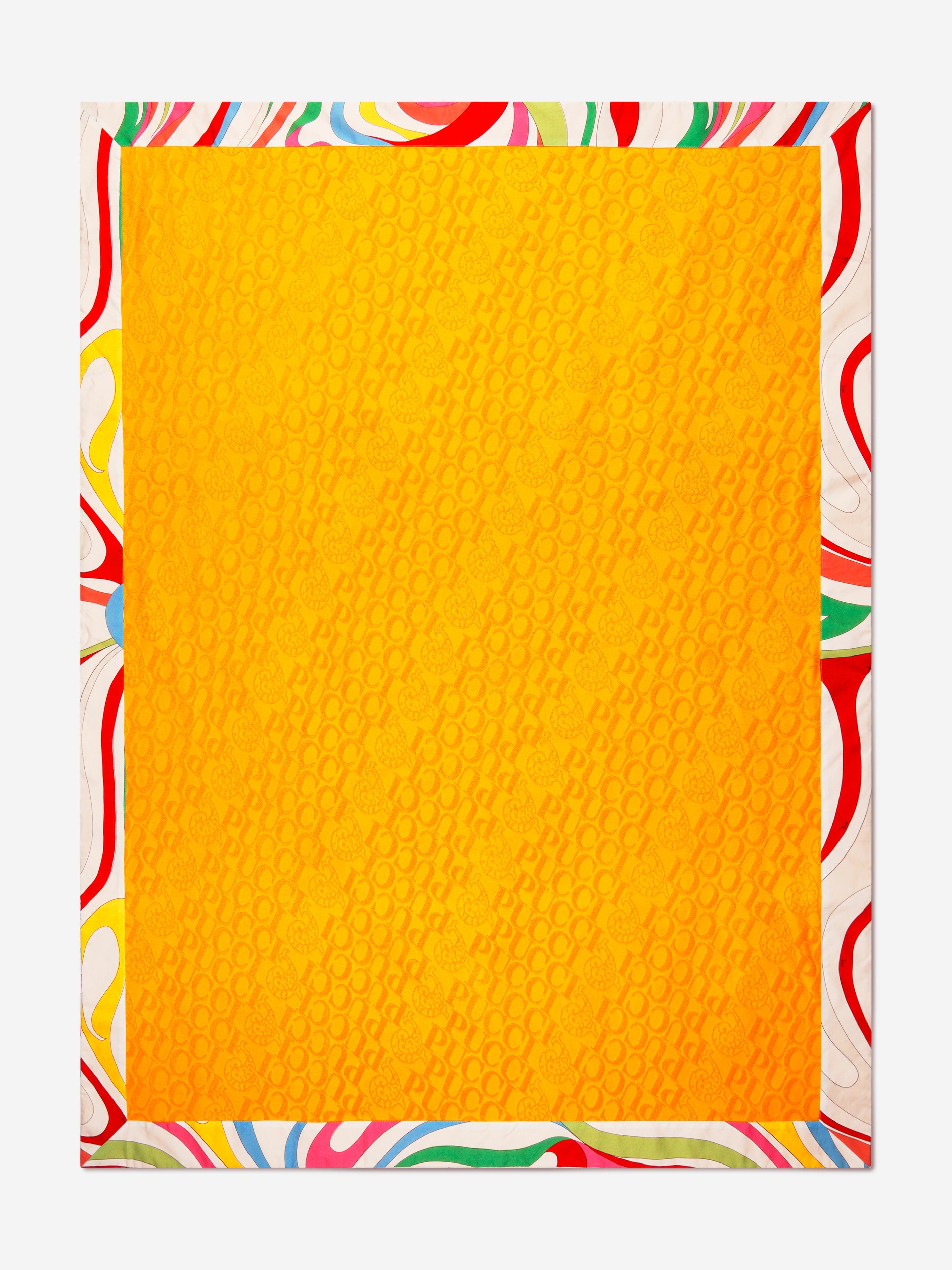 Pucci Girls Marmo Print Towel in Yellow