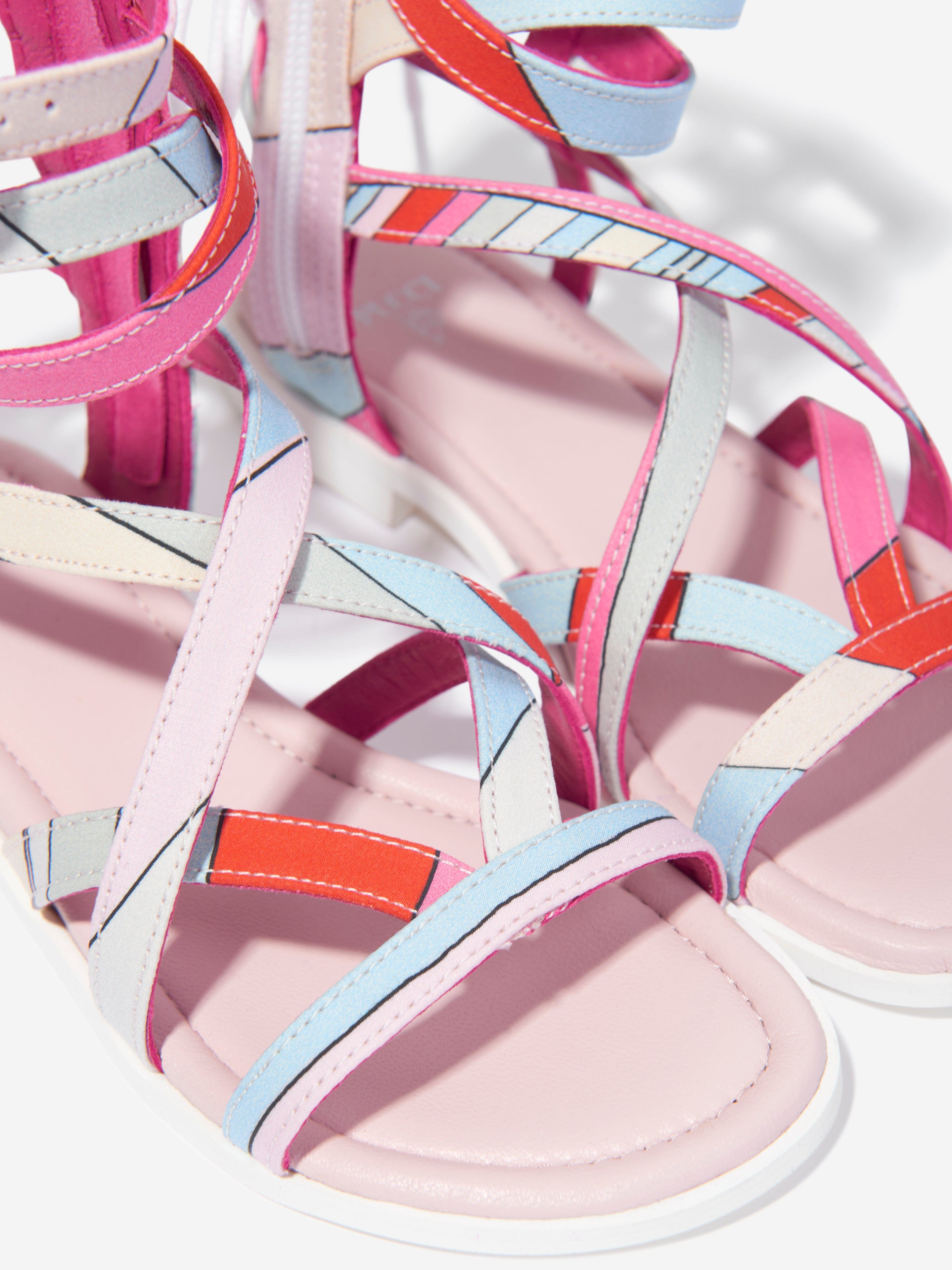 Pucci Girls Marmo Ankle Sandals in Multicolour