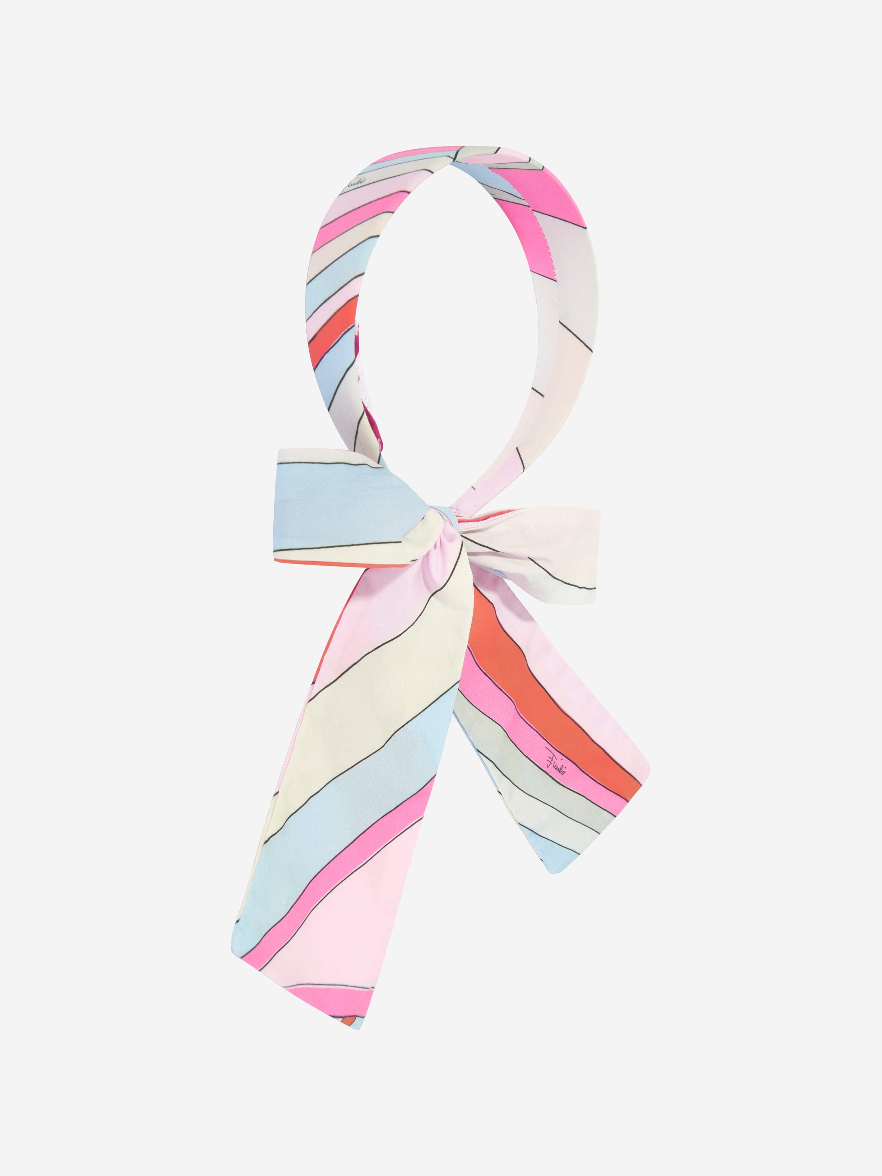 Pucci Girls Marmo Print Headband in Multicolour