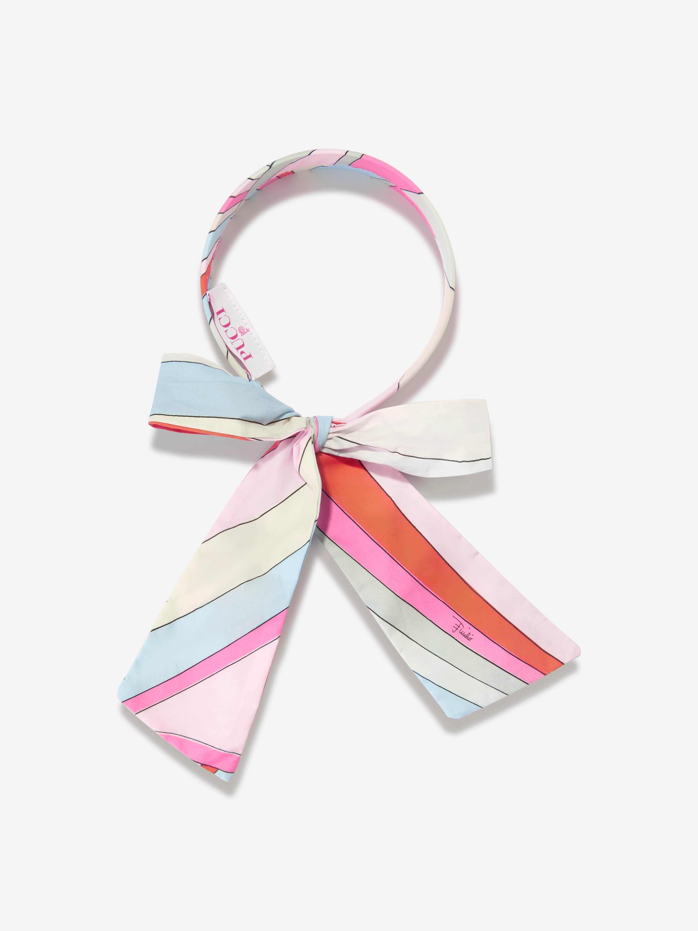 Pucci Girls Marmo Print Headband in Multicolour