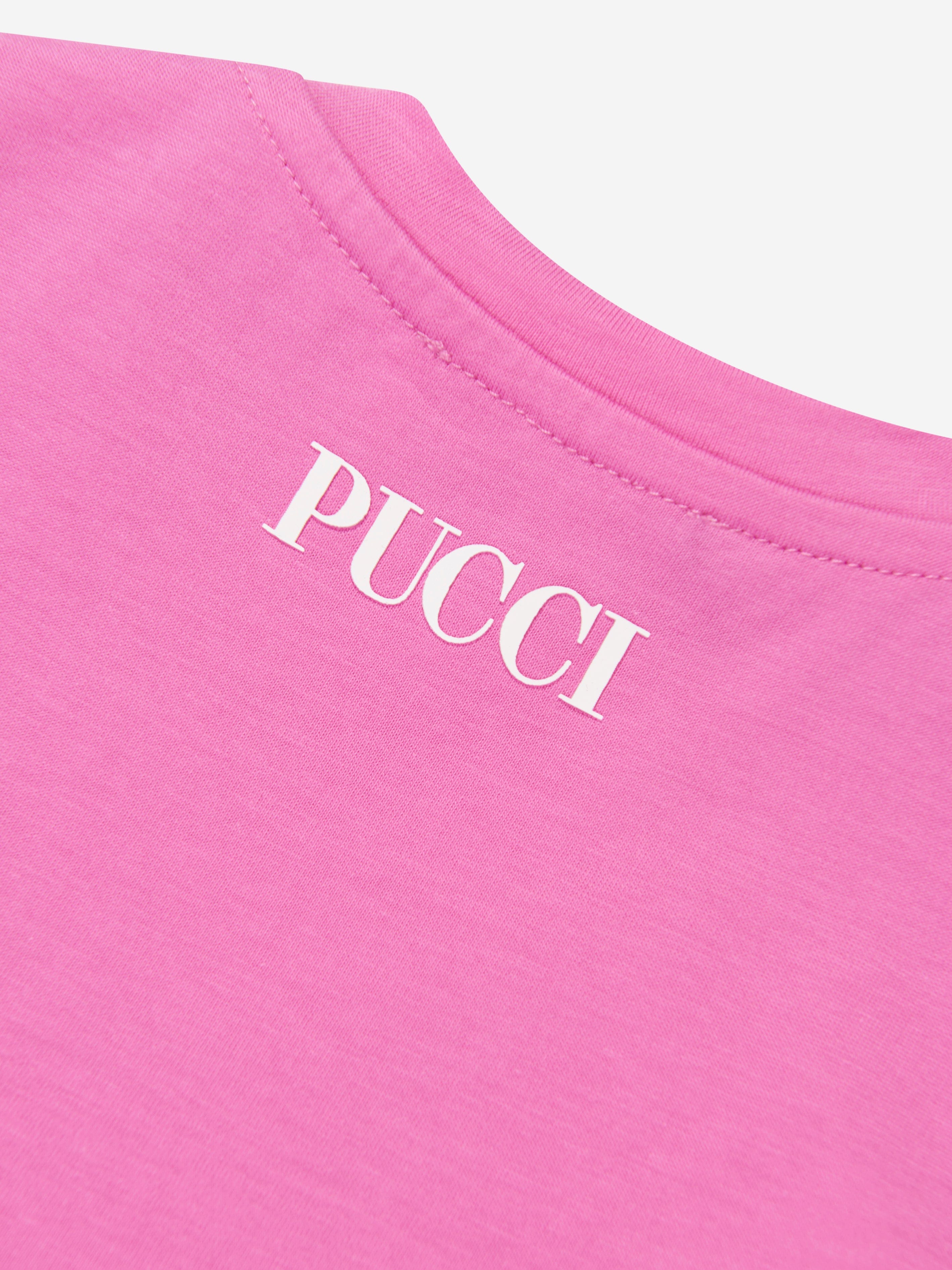 Pucci Baby Girls Logo Jersey Dress in Pink