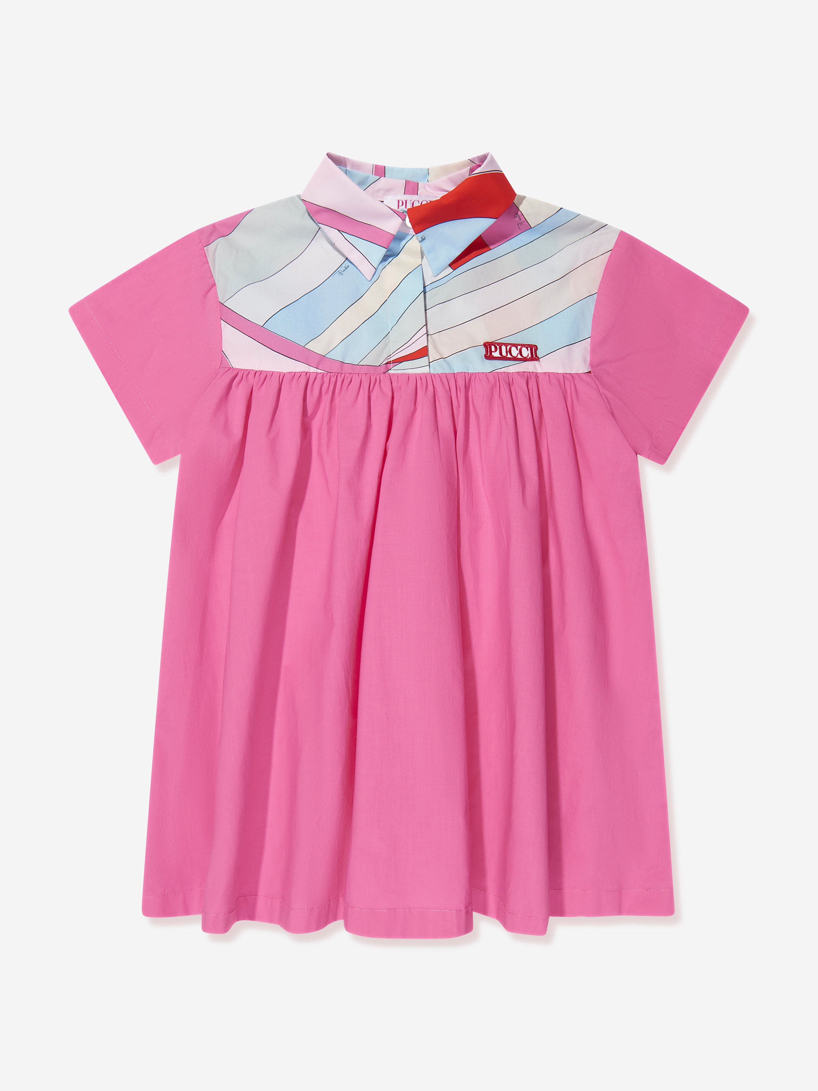 Pucci Girls Marmo Shirt Dress in Pink