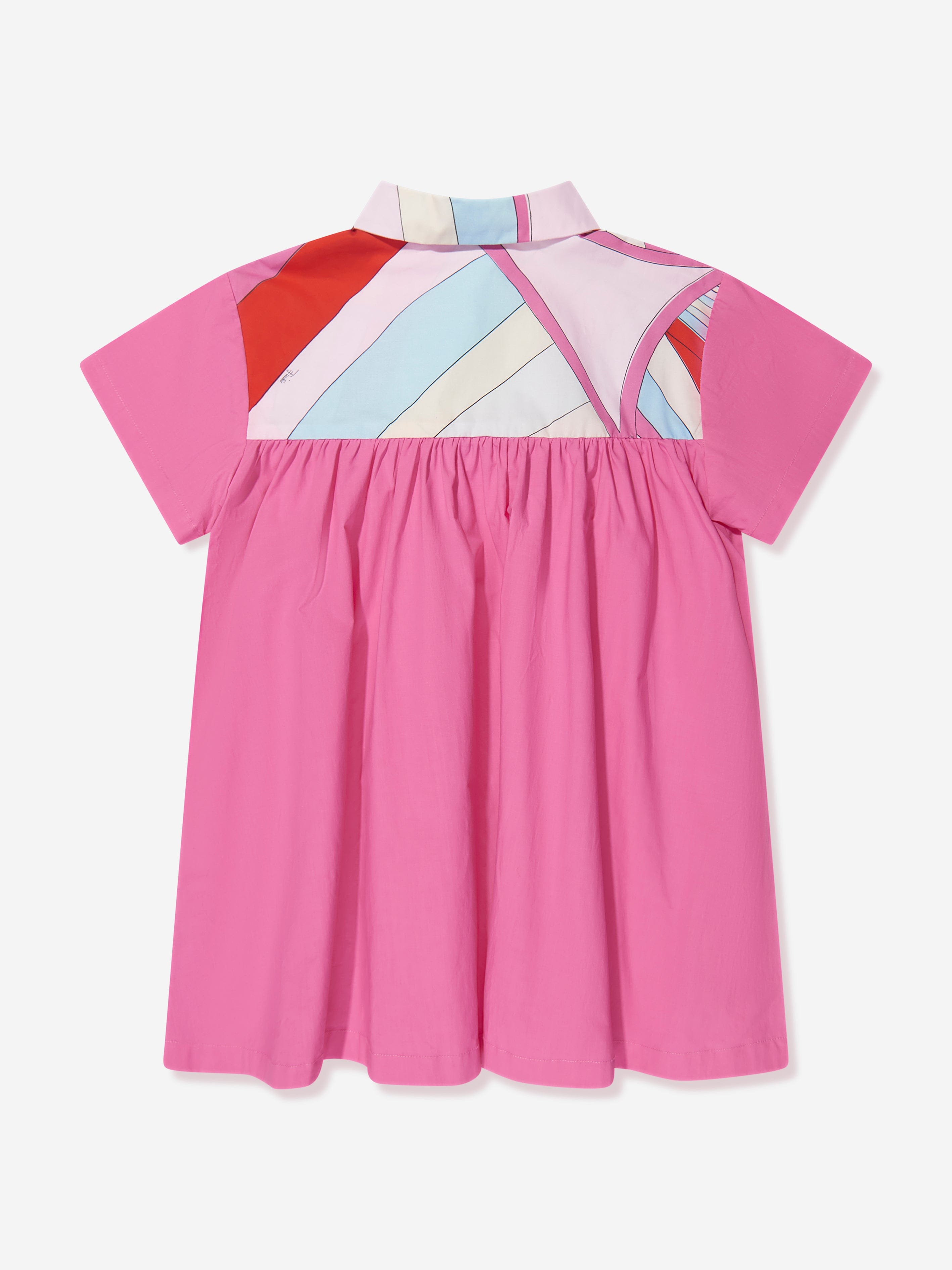 Pucci Girls Marmo Shirt Dress in Pink