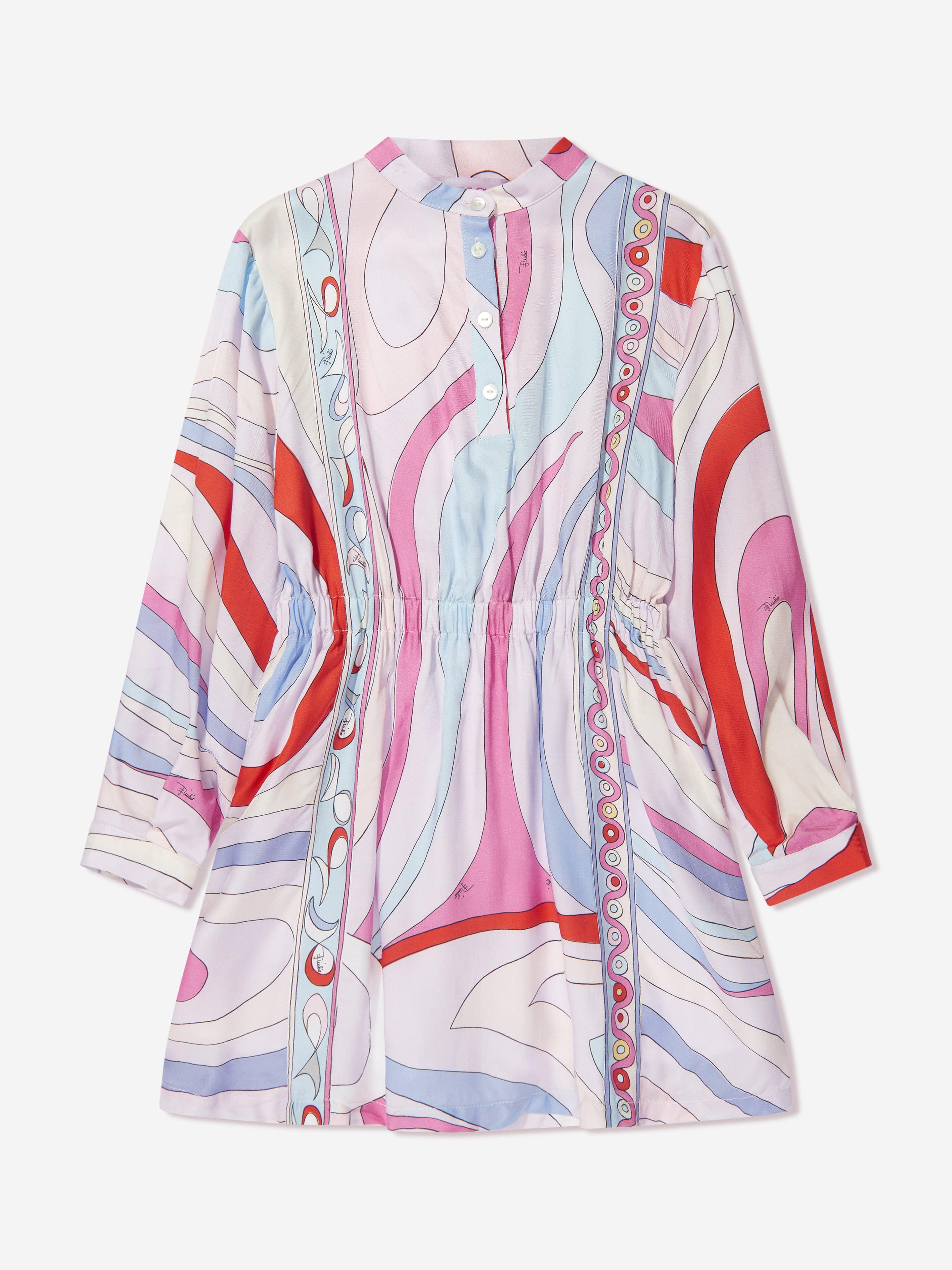 Pucci Girls Marmo Woven Dress in Multicolour