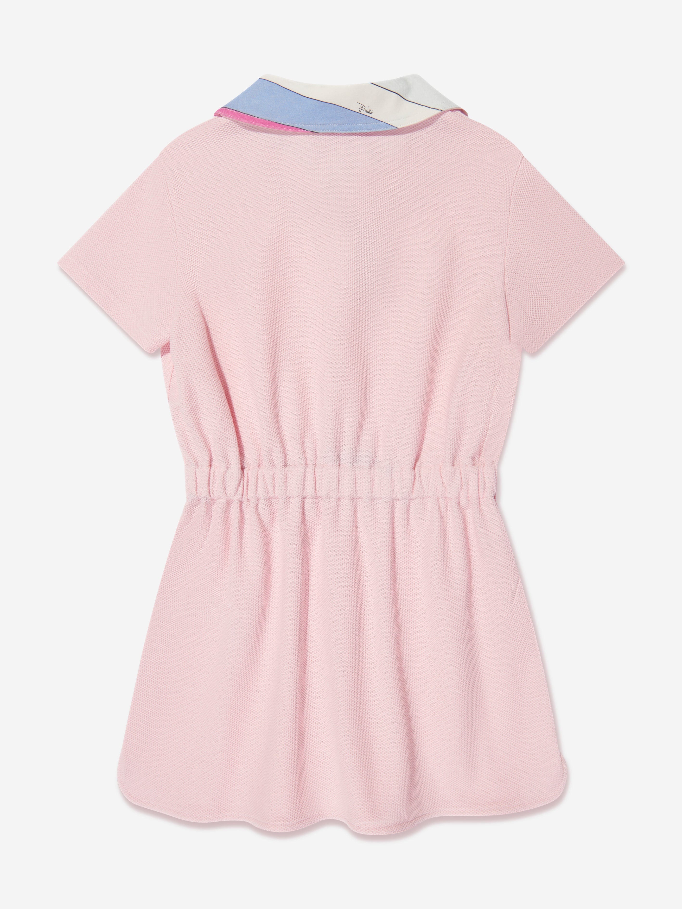 Pucci Girls Logo Jersey Dress in Pink