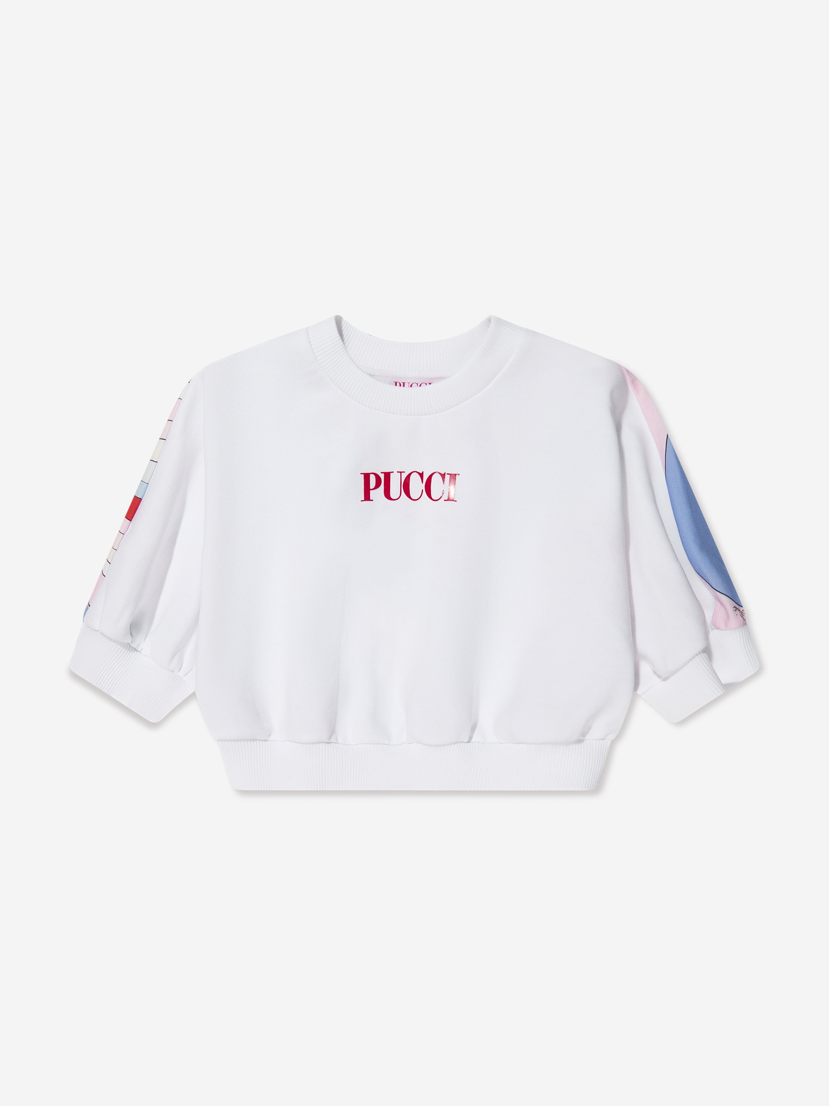 Pucci Girls Logo Sweatshirt in Ivory