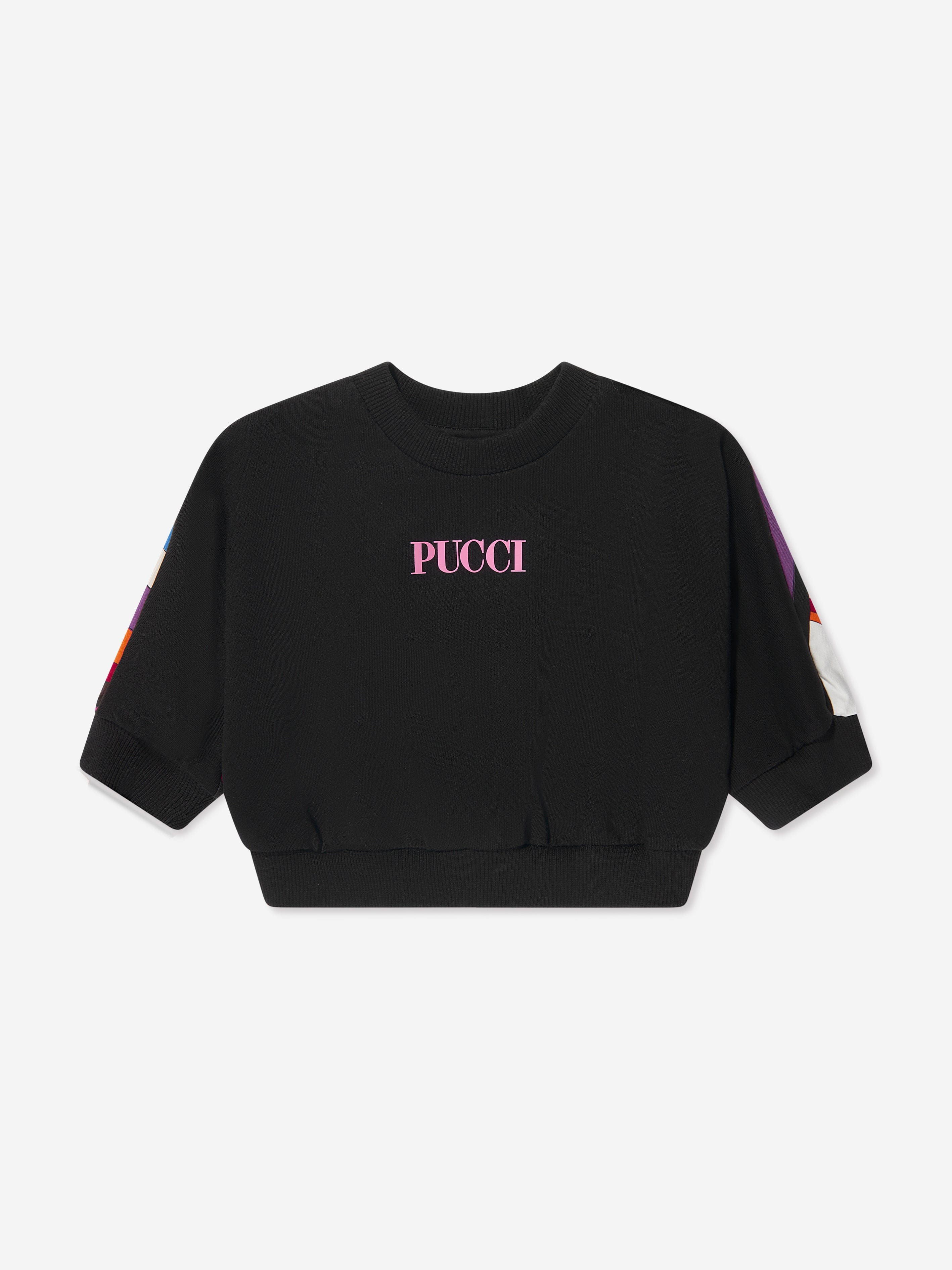 Pucci Girls Logo Sweatshirt in Black