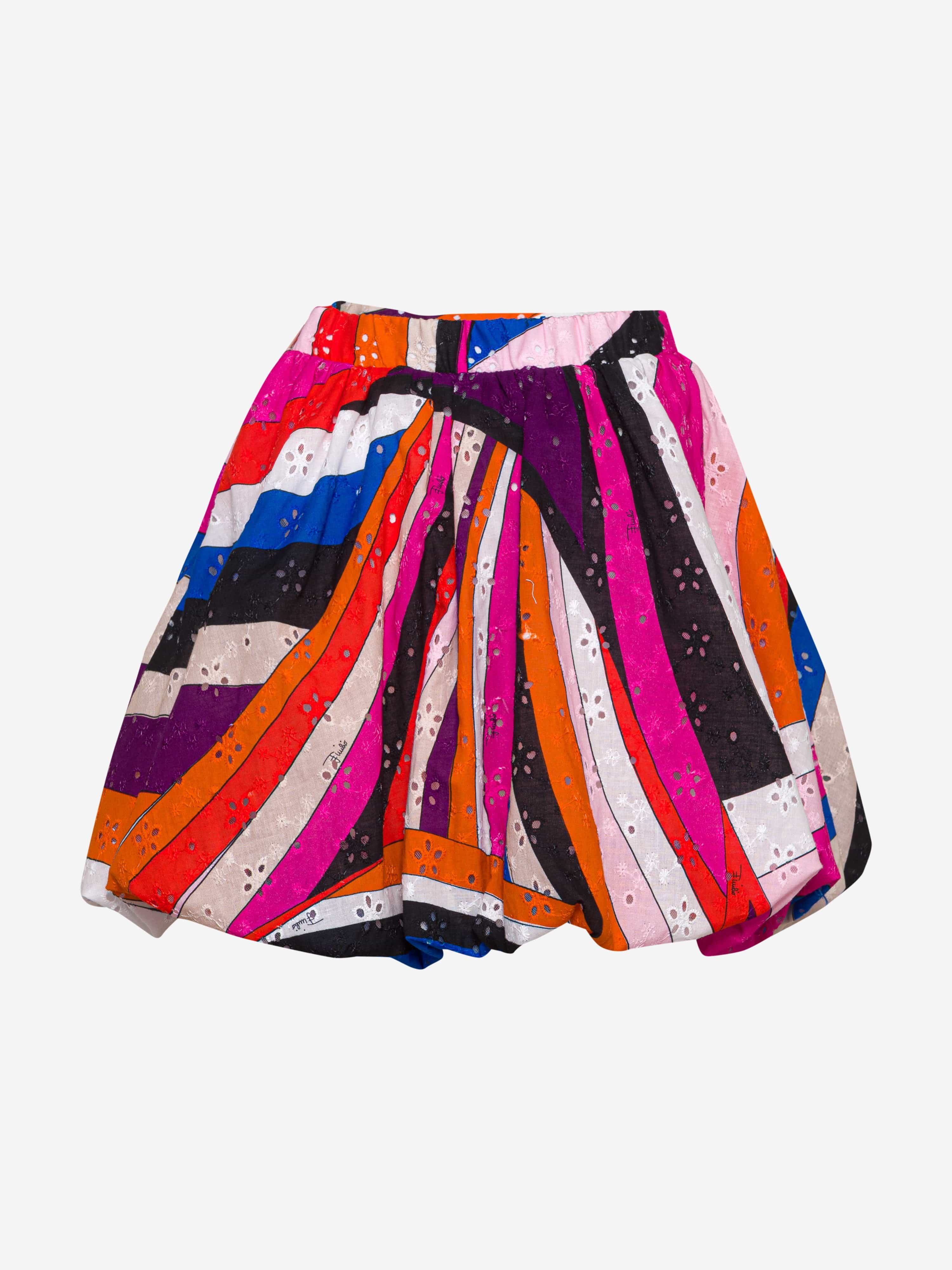 Pucci Girls Iride Woven Skirt in Multicolour