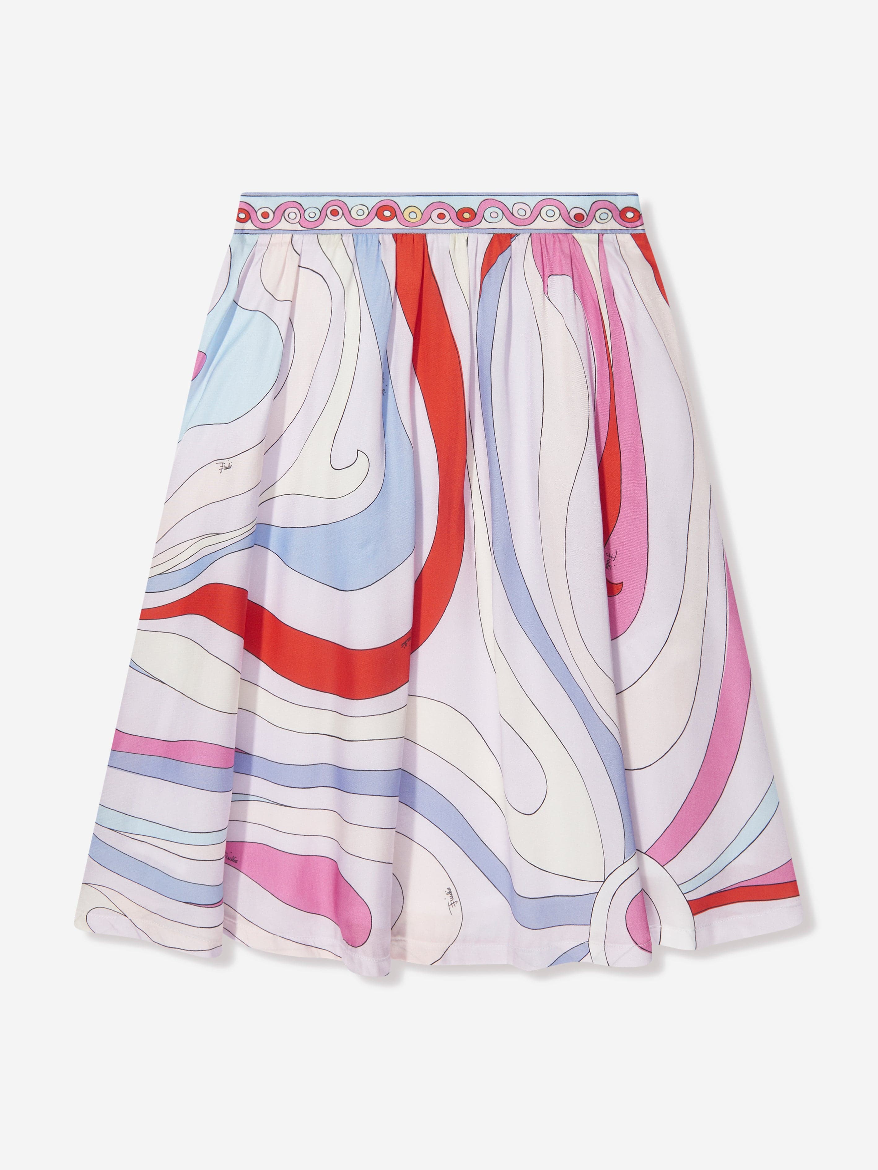 Pucci Girls Marmo Print Skirt in Multicolour