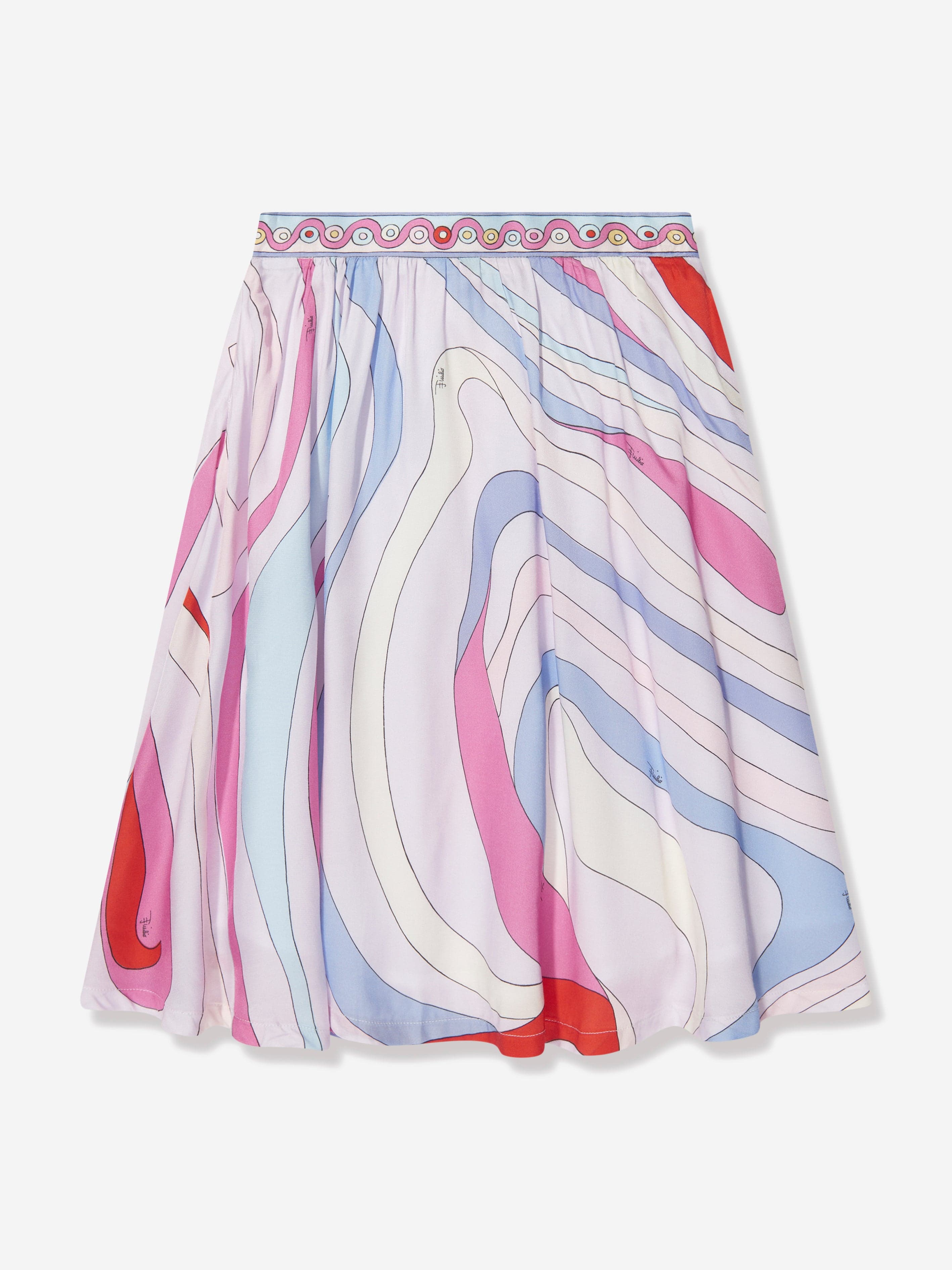 Pucci Girls Marmo Print Skirt in Multicolour