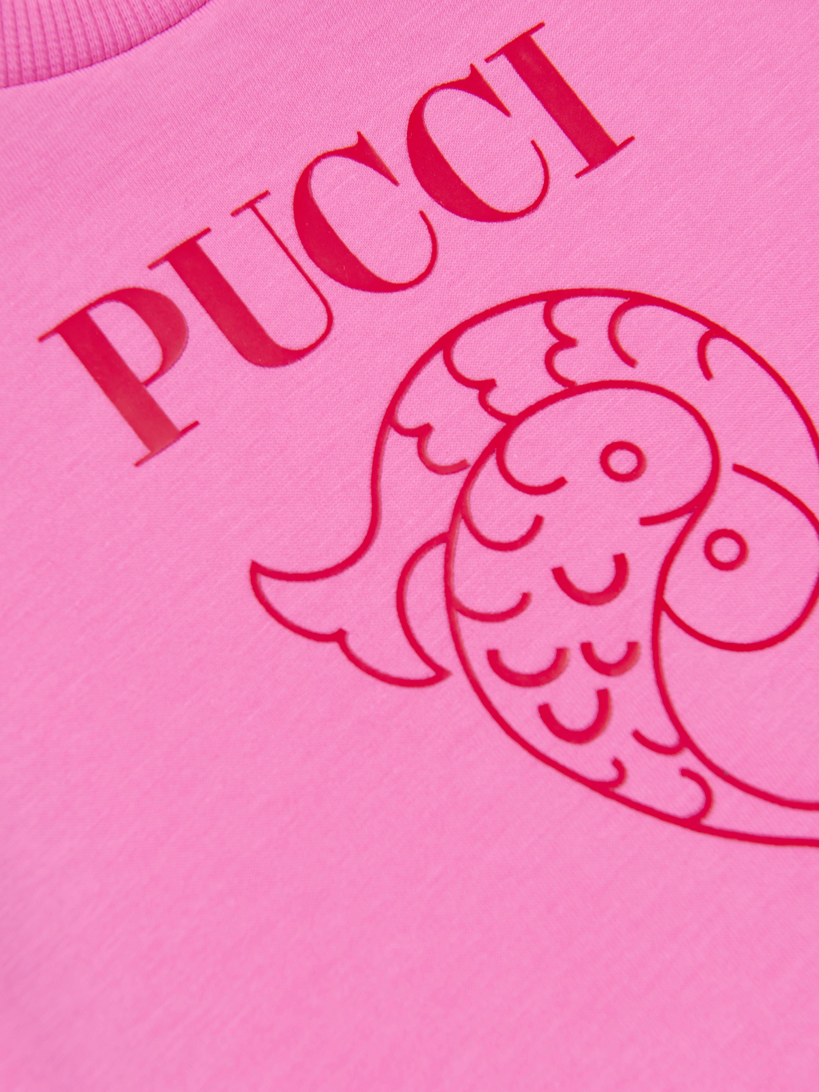 Pucci Baby Girls Fish Logo T-Shirt in Pink