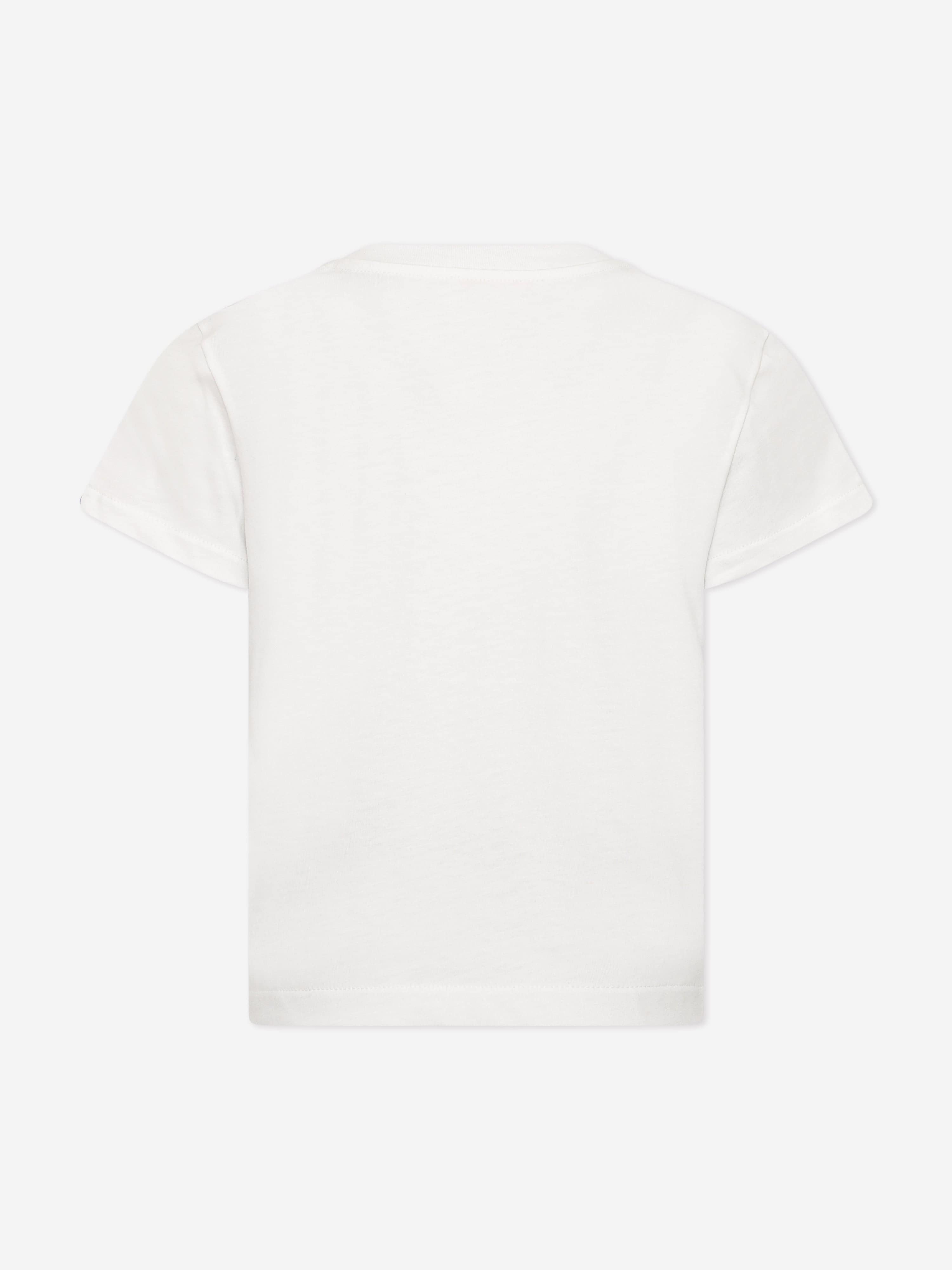 Pucci Girls Fish Logo T-Shirt in Ivory