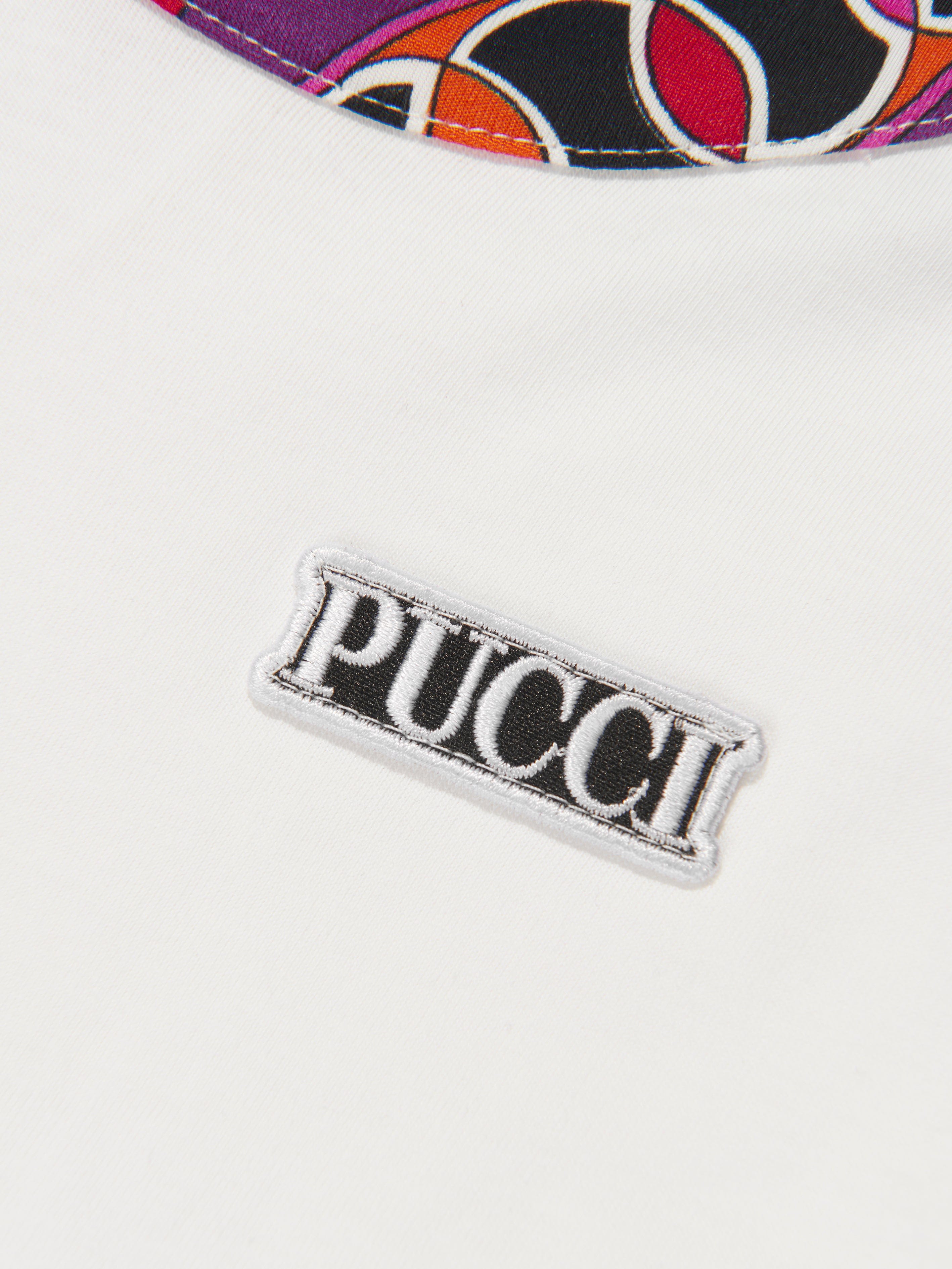 Pucci Girls Logo T-Shirt in Ivory