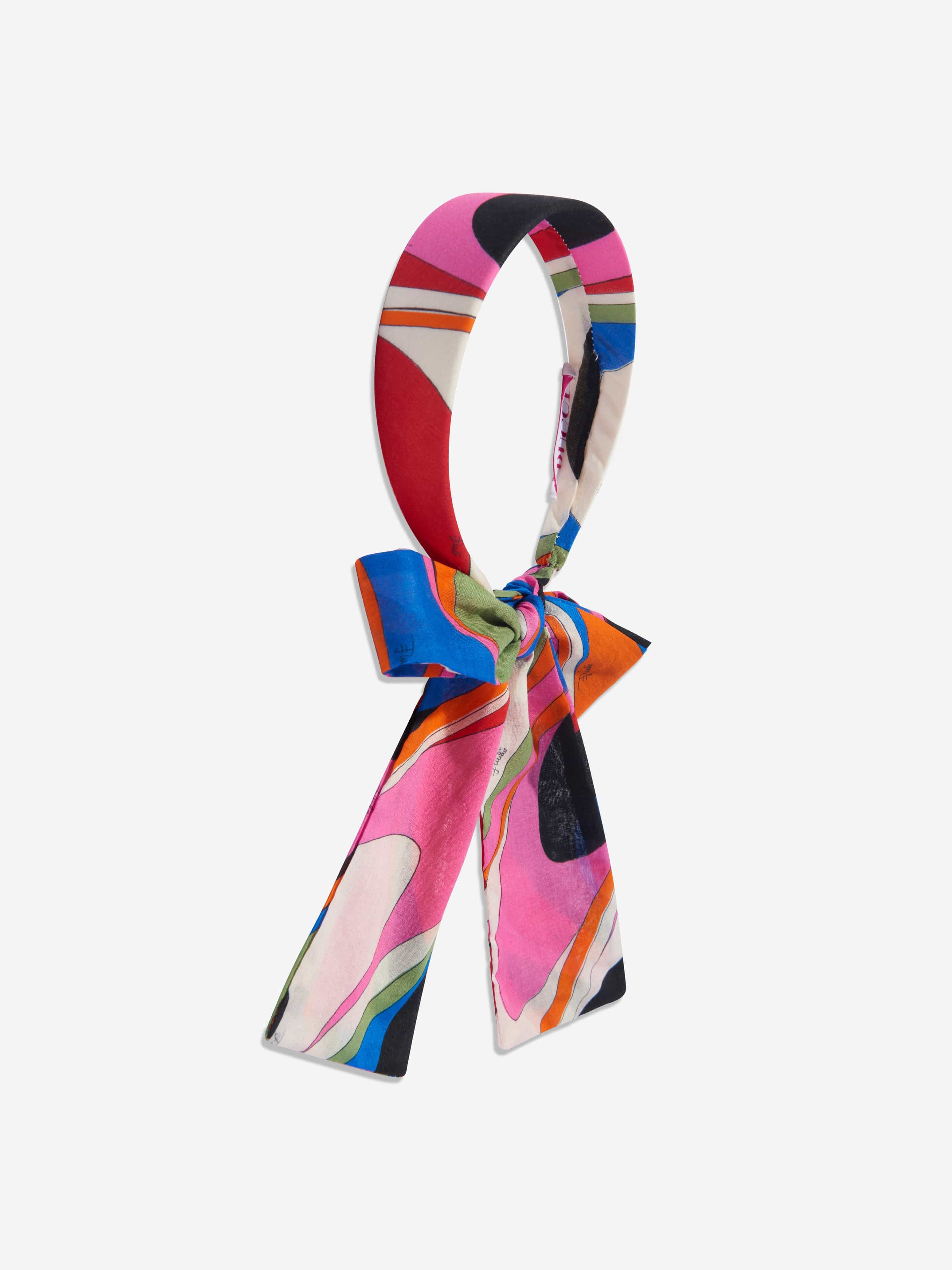 Pucci Baby Girls Onde Print Headband in Multicolour