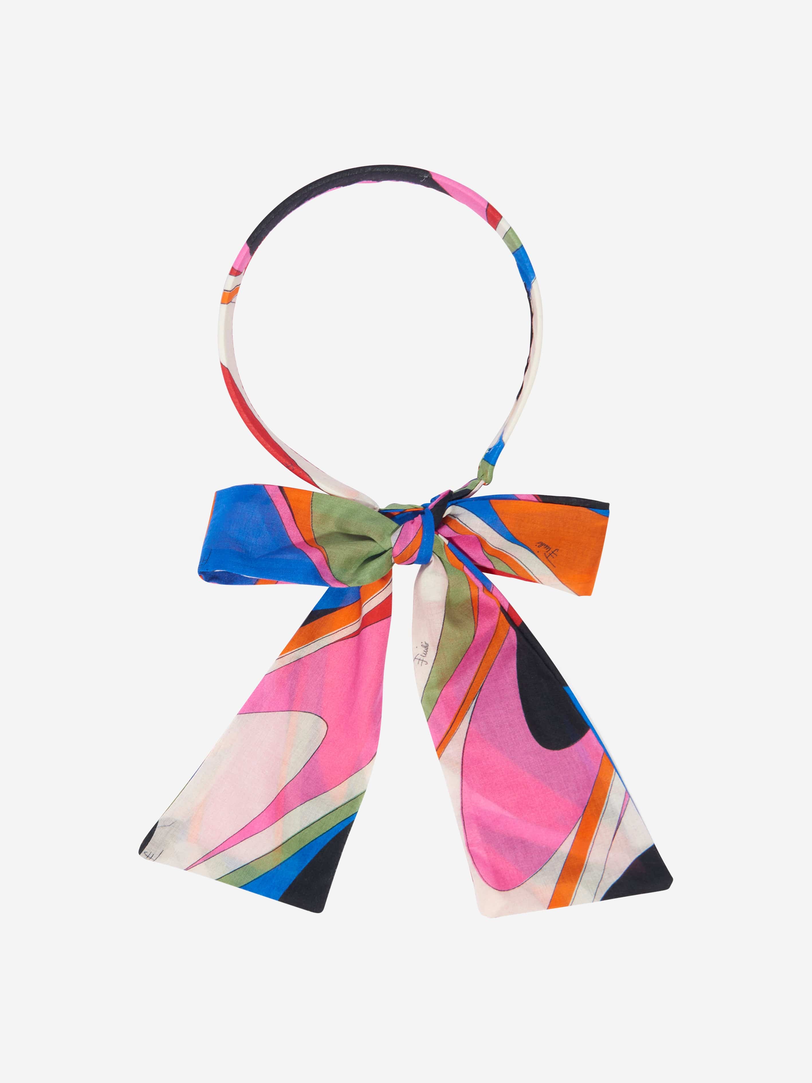 Pucci Baby Girls Onde Print Headband in Multicolour