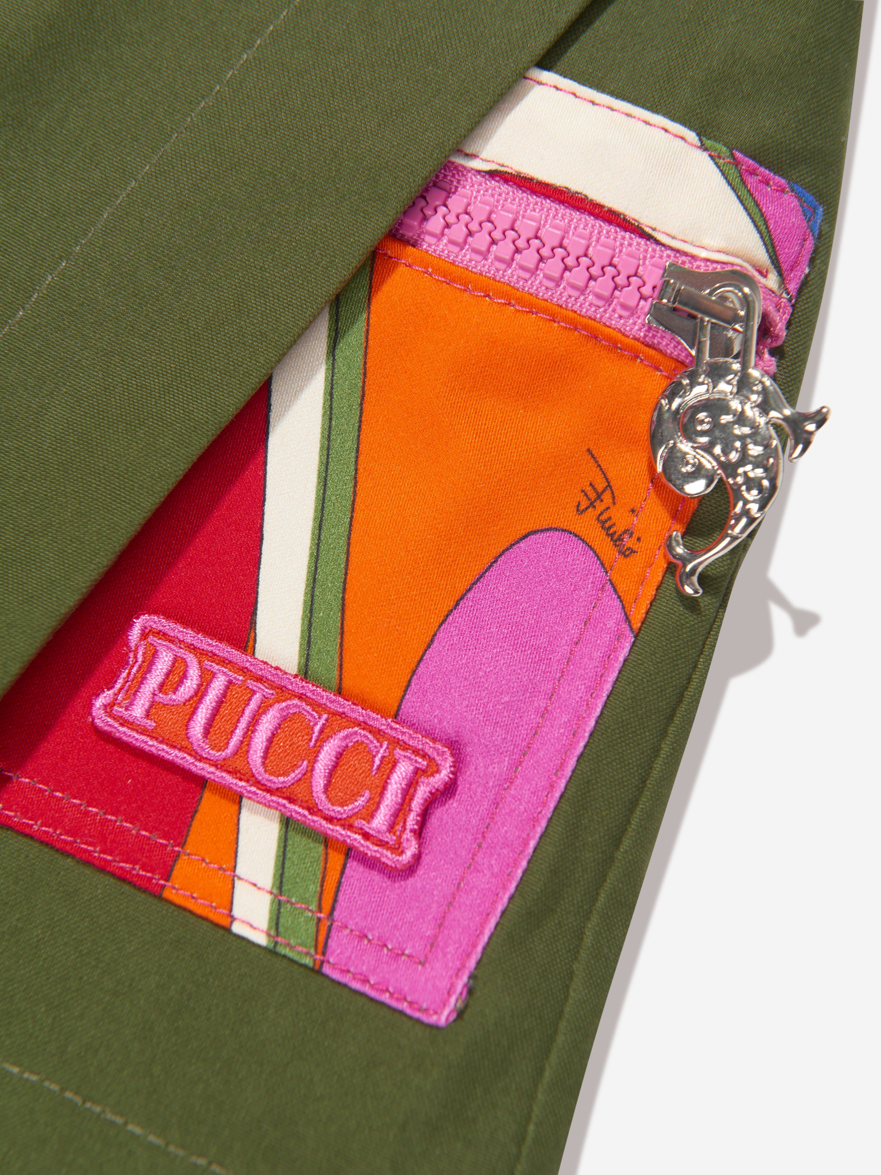 Pucci Girls Logo Skort in Green