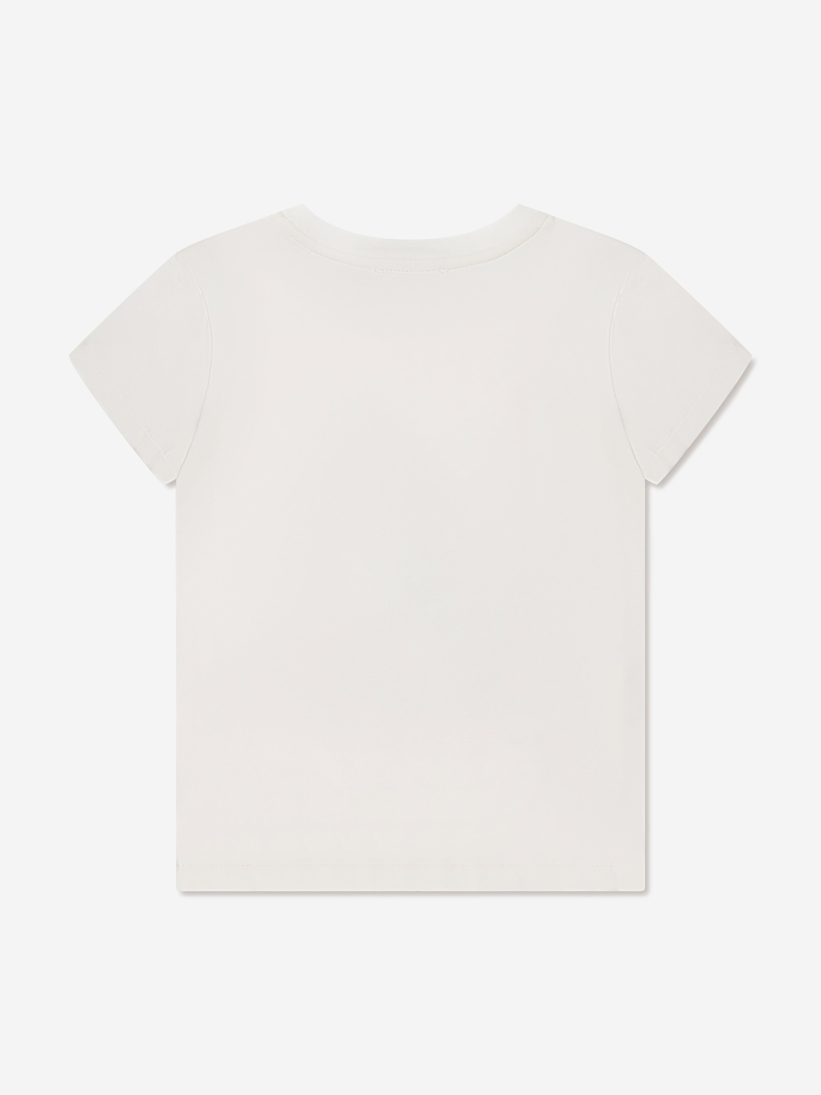 Pucci Girls Flower Logo T-Shirt in Ivory