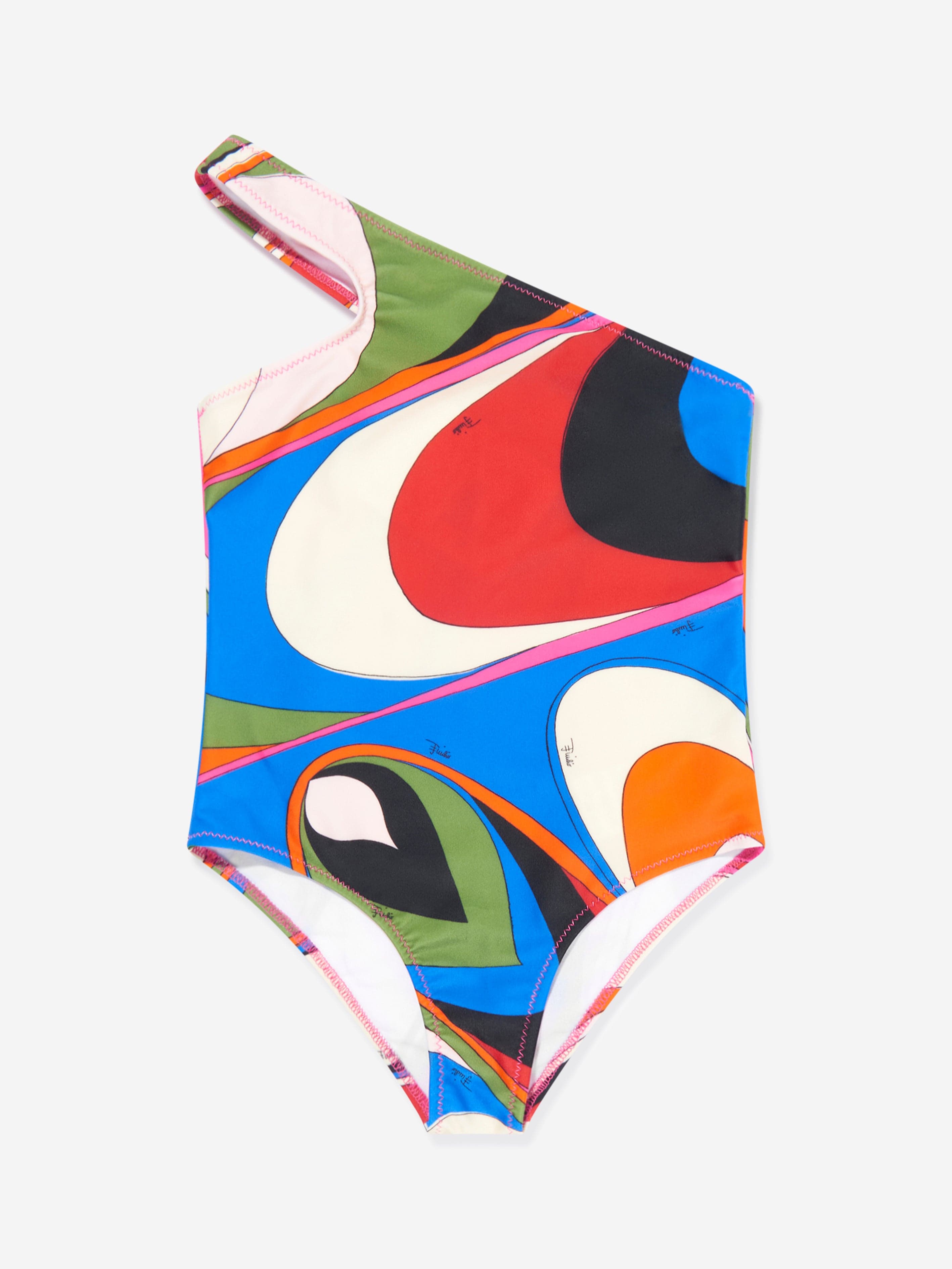 Pucci Girls Giardino Print Swimsuit in Multicolour