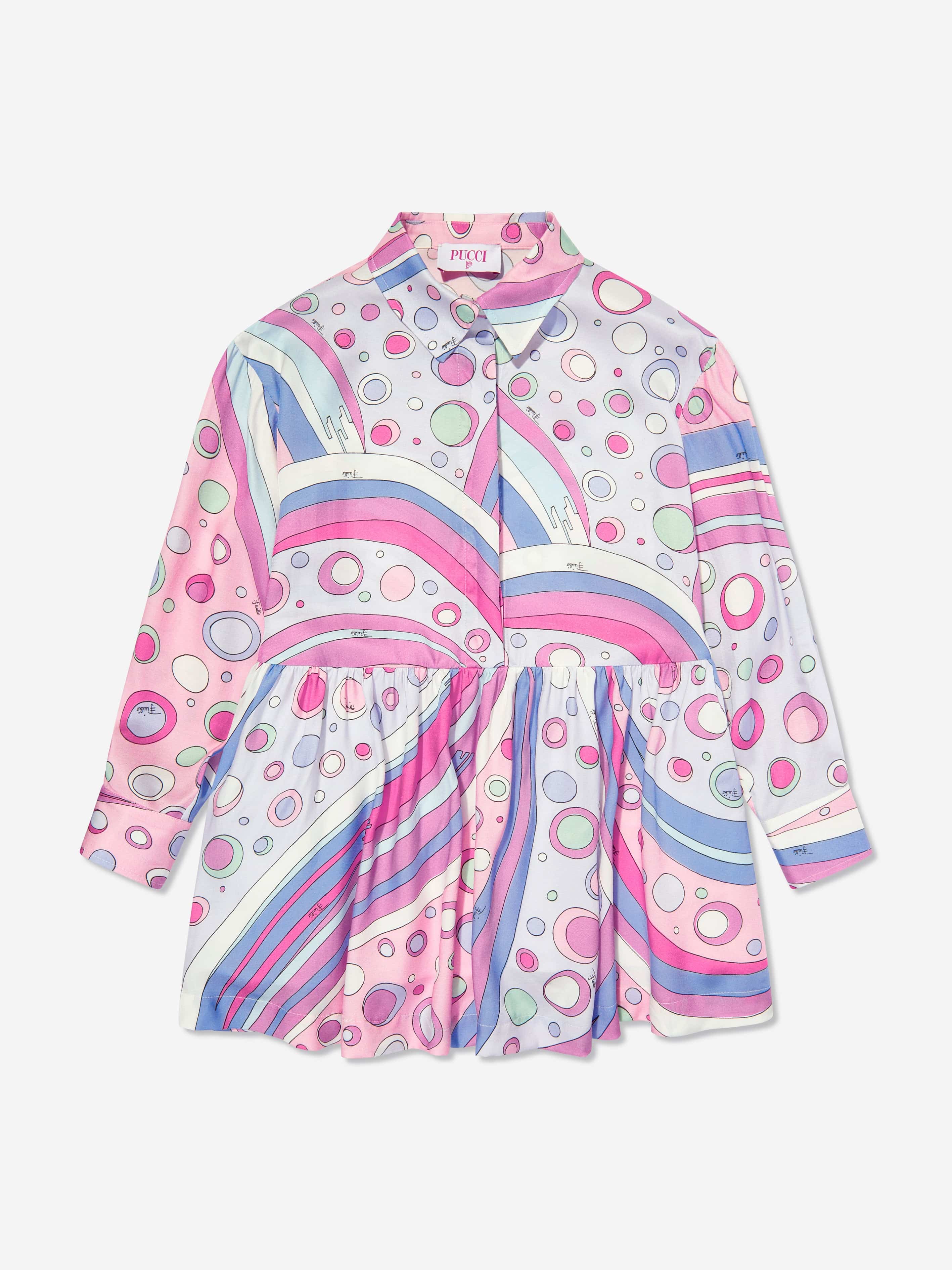 Girls Fontane Print Dress in Pink