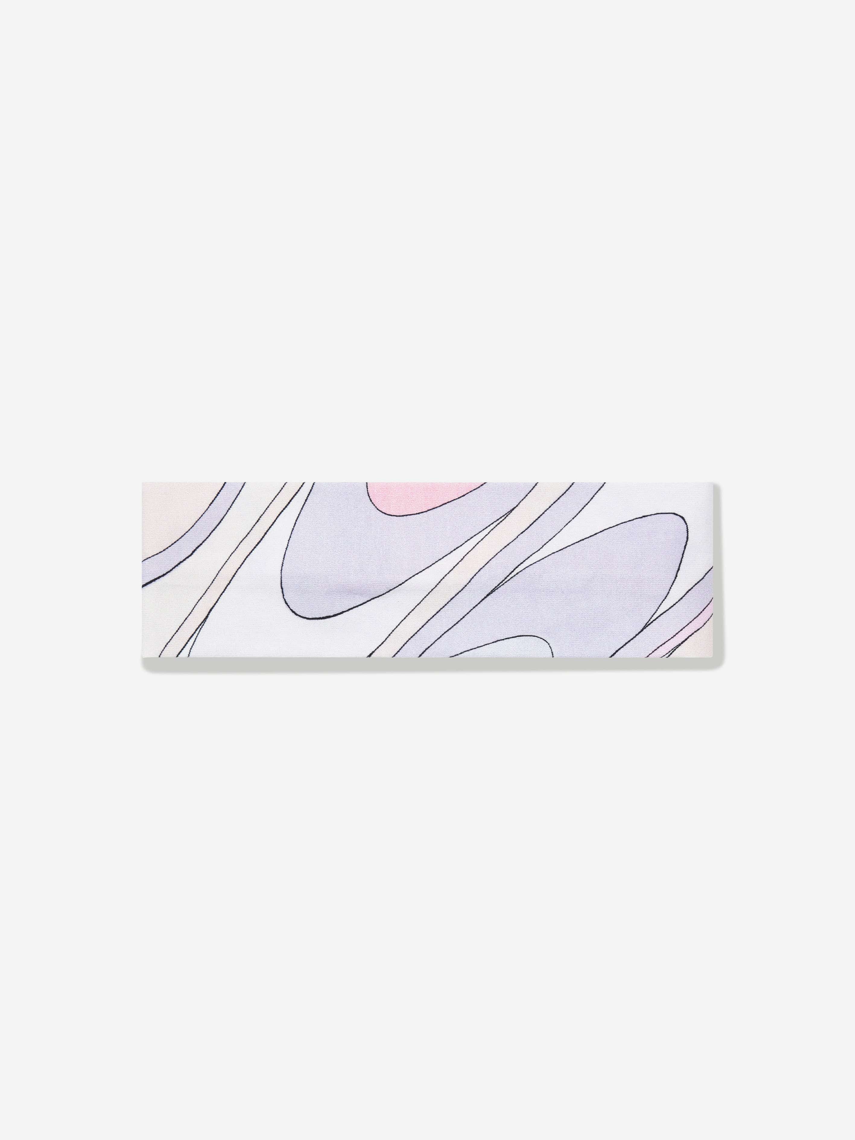 PUCCI Girls Onde Print Headband in Pink