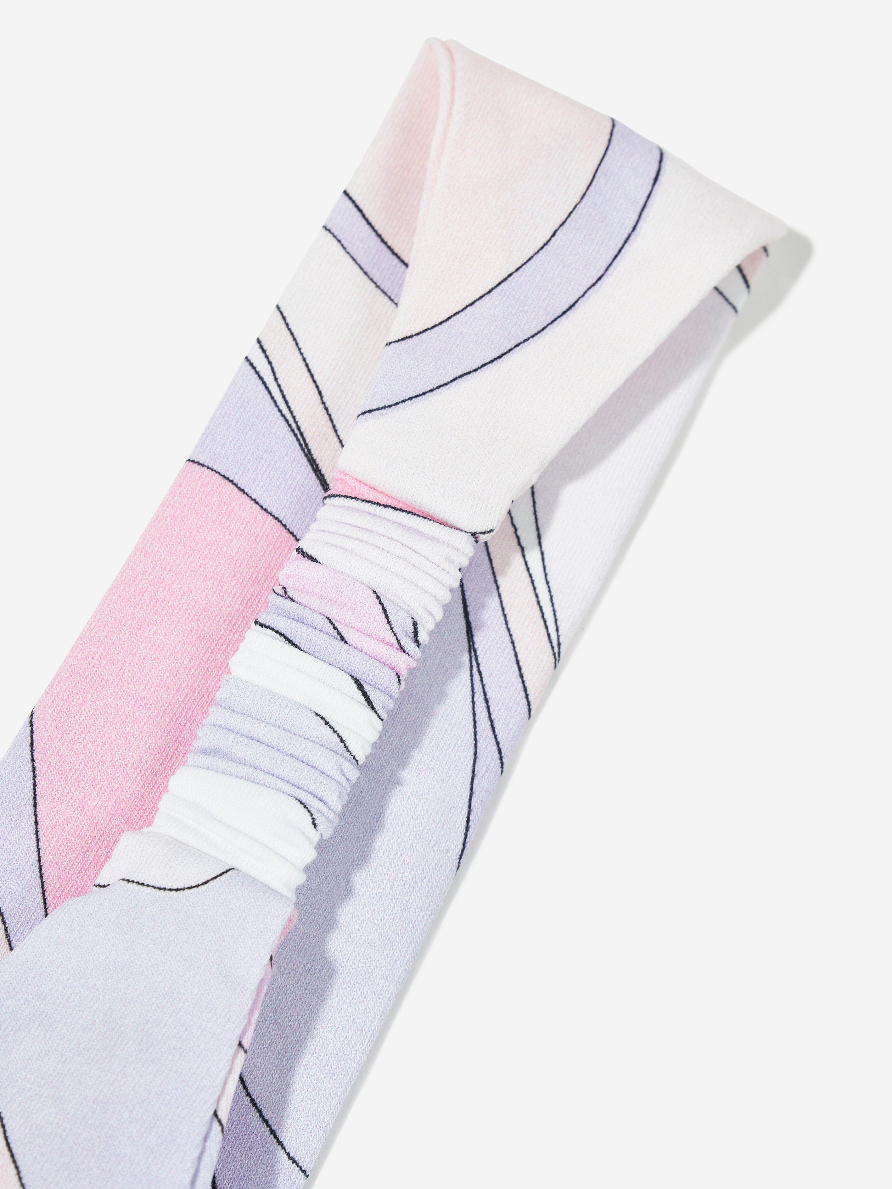 PUCCI Girls Onde Print Headband in Pink