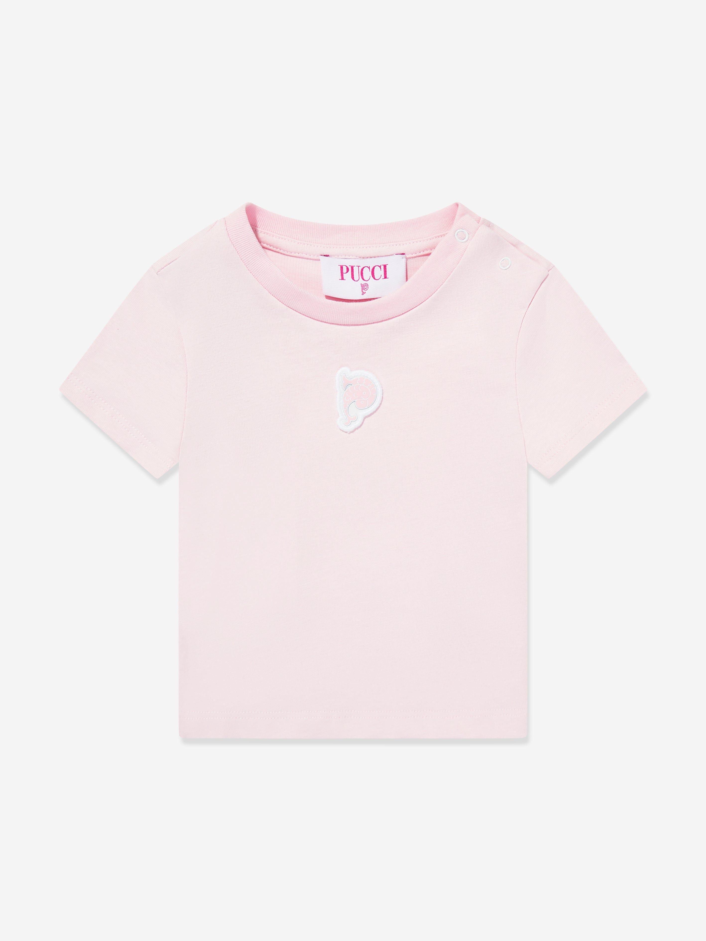 PUCCI Baby Girls Logo T-Shirt in Pink