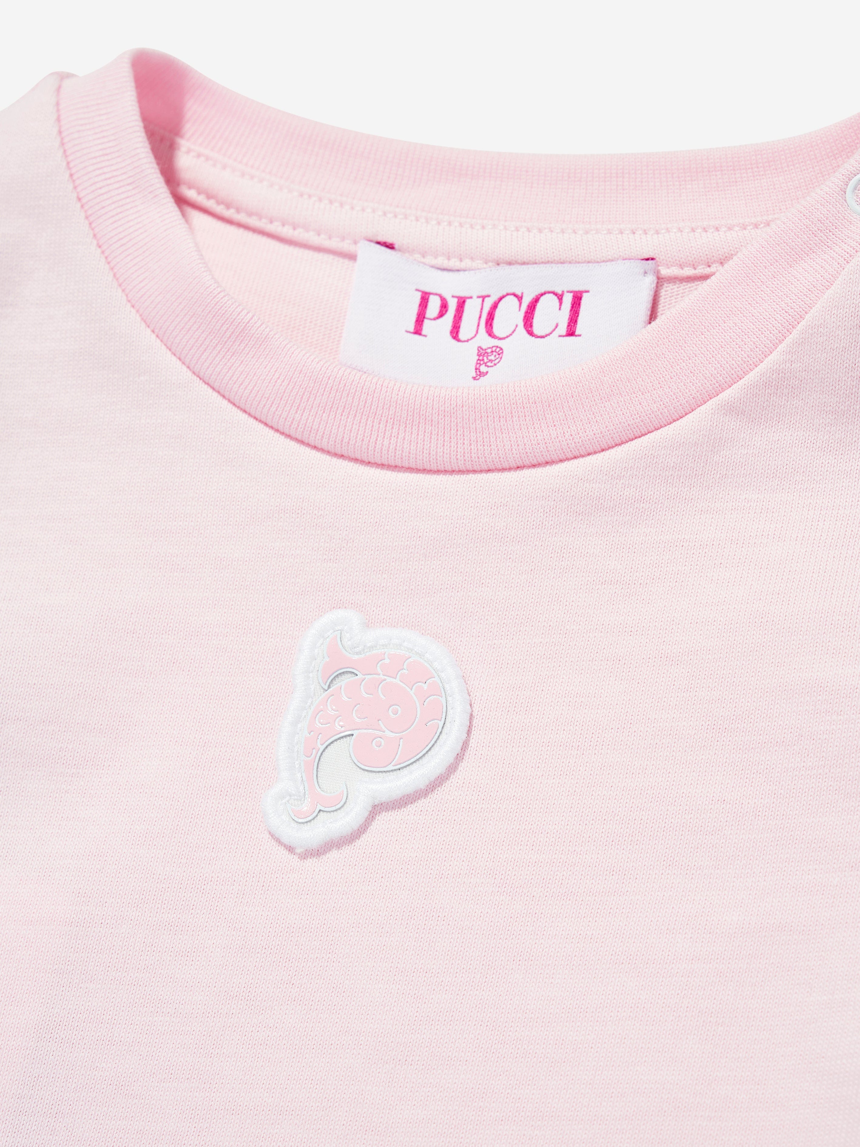 PUCCI Baby Girls Logo T-Shirt in Pink