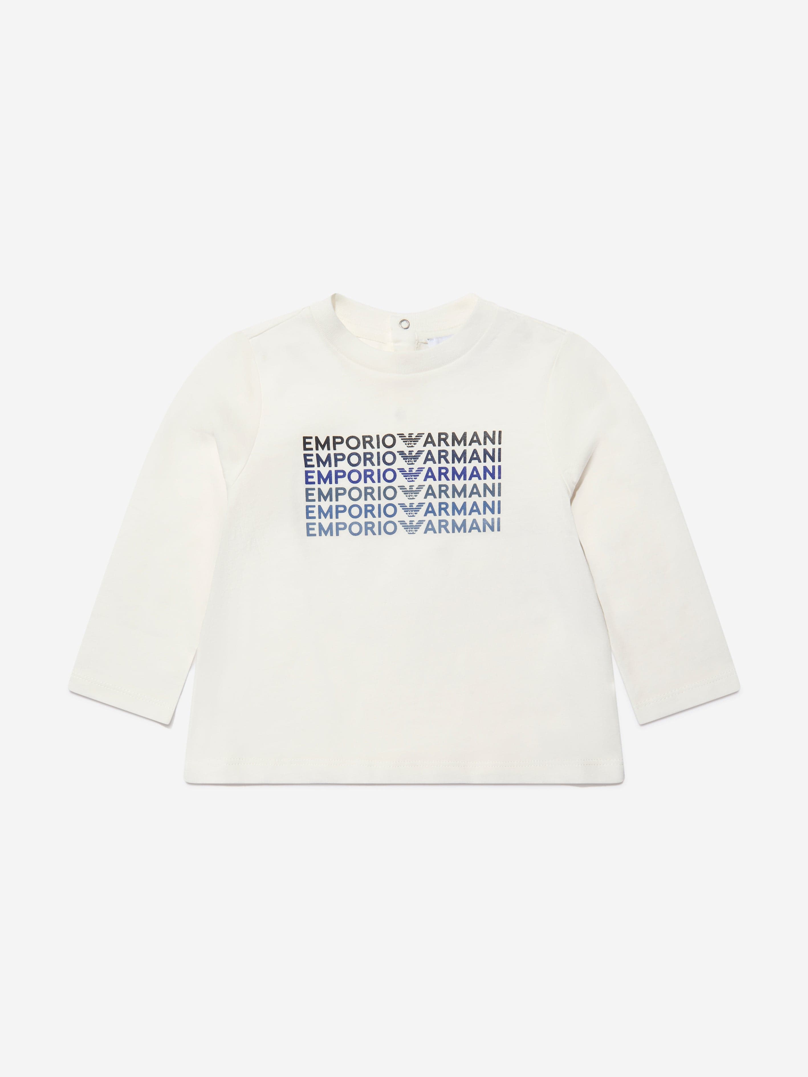 Emporio Armani Baby Boys Long Sleeve Logo T-Shirt