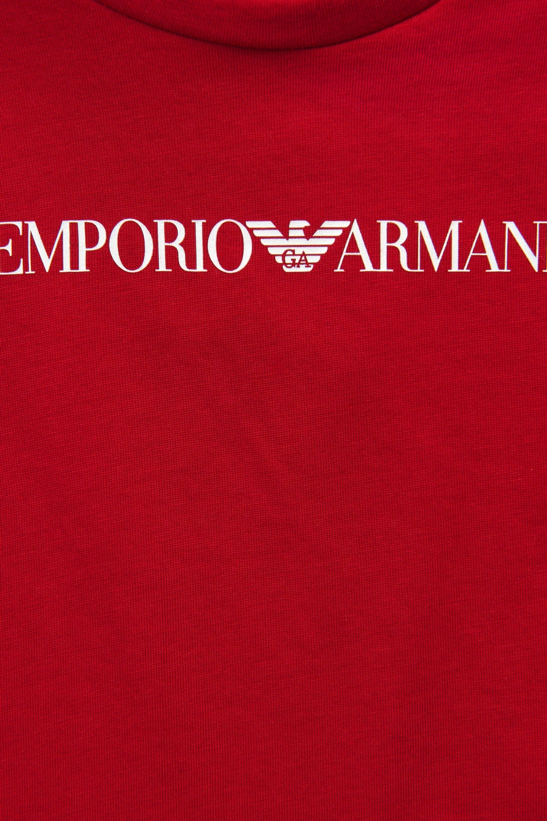 Emporio Armani Baby Boys Logo T-Shirt in Red