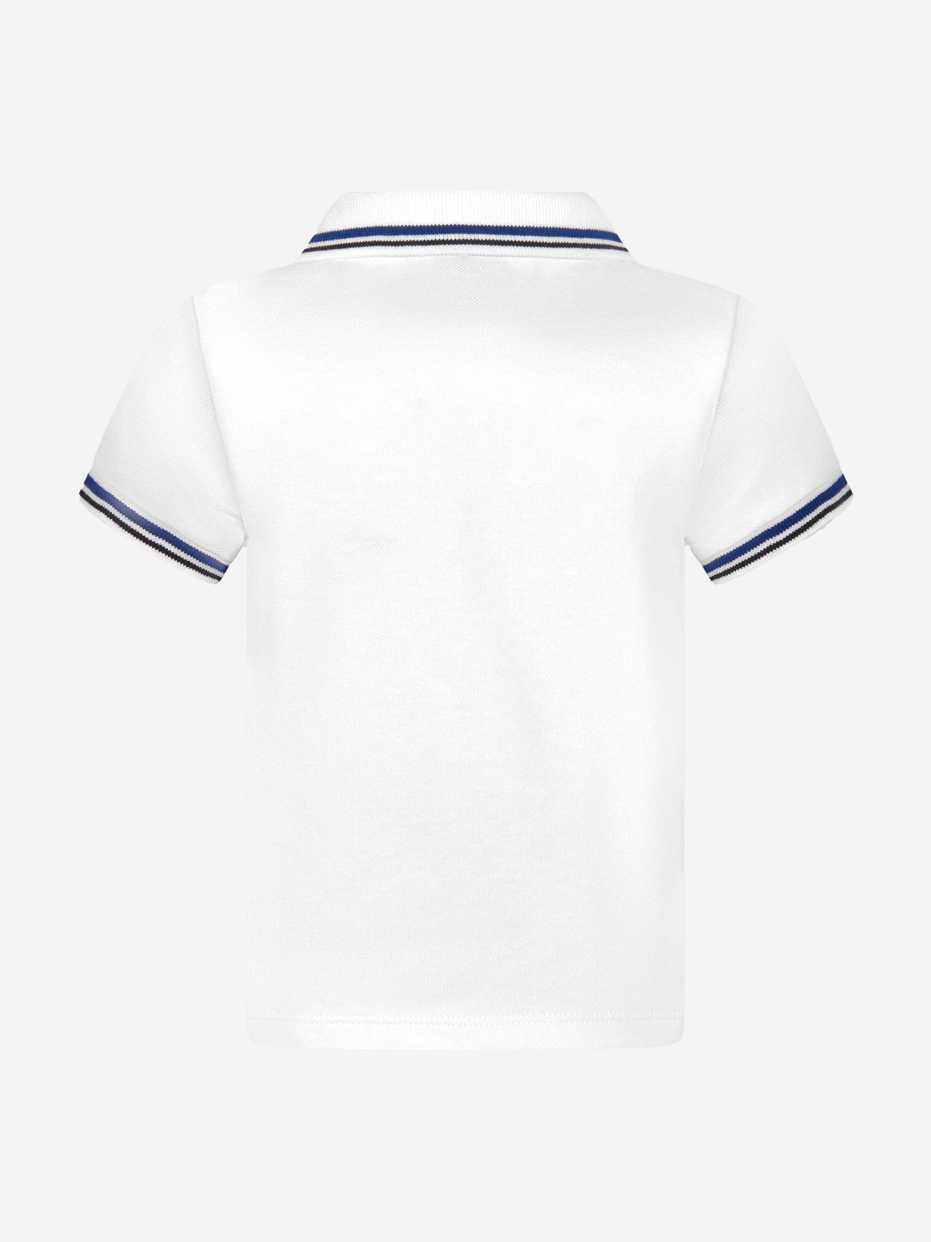 Emporio Armani Baby Boys Logo Polo Shirt In White