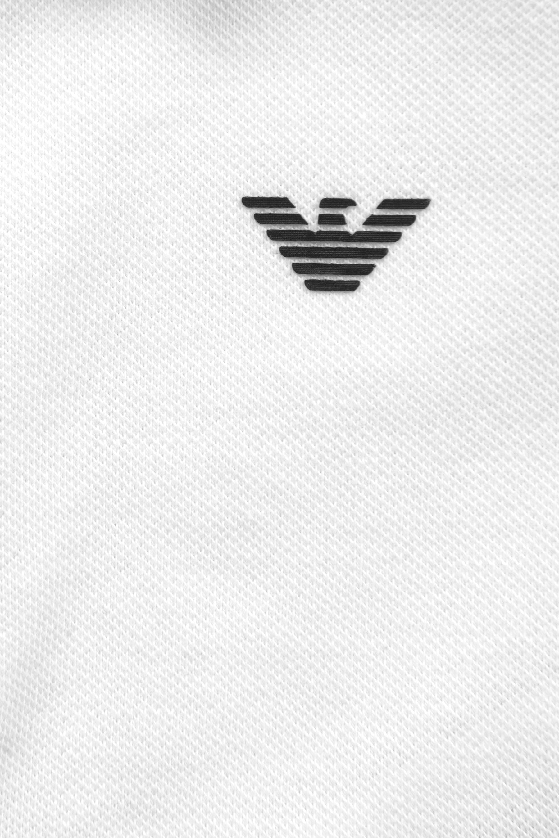 Emporio Armani Baby Boys Logo Polo Shirt In White