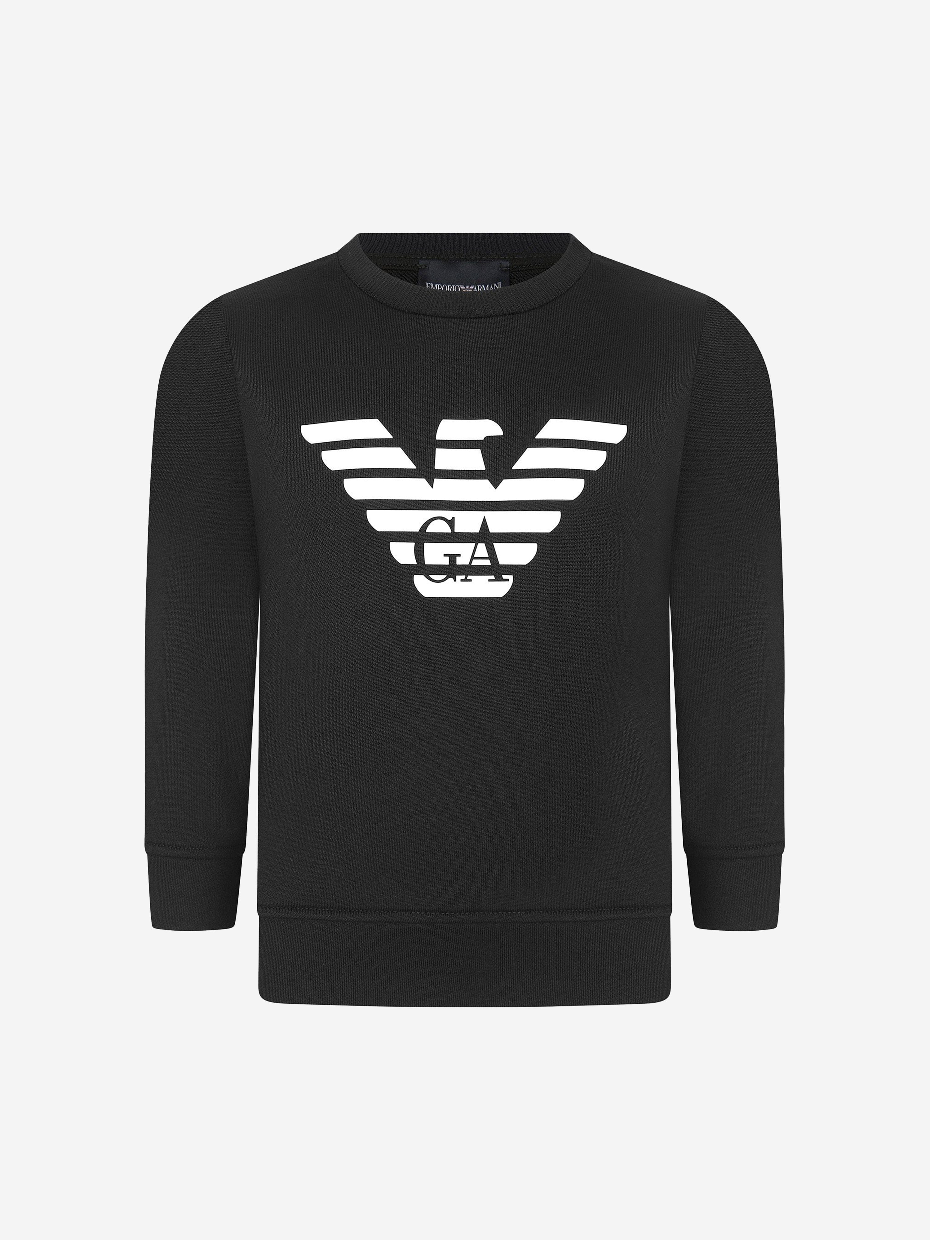 Emporio Armani Boys Cotton Blend Logo Sweatshirt