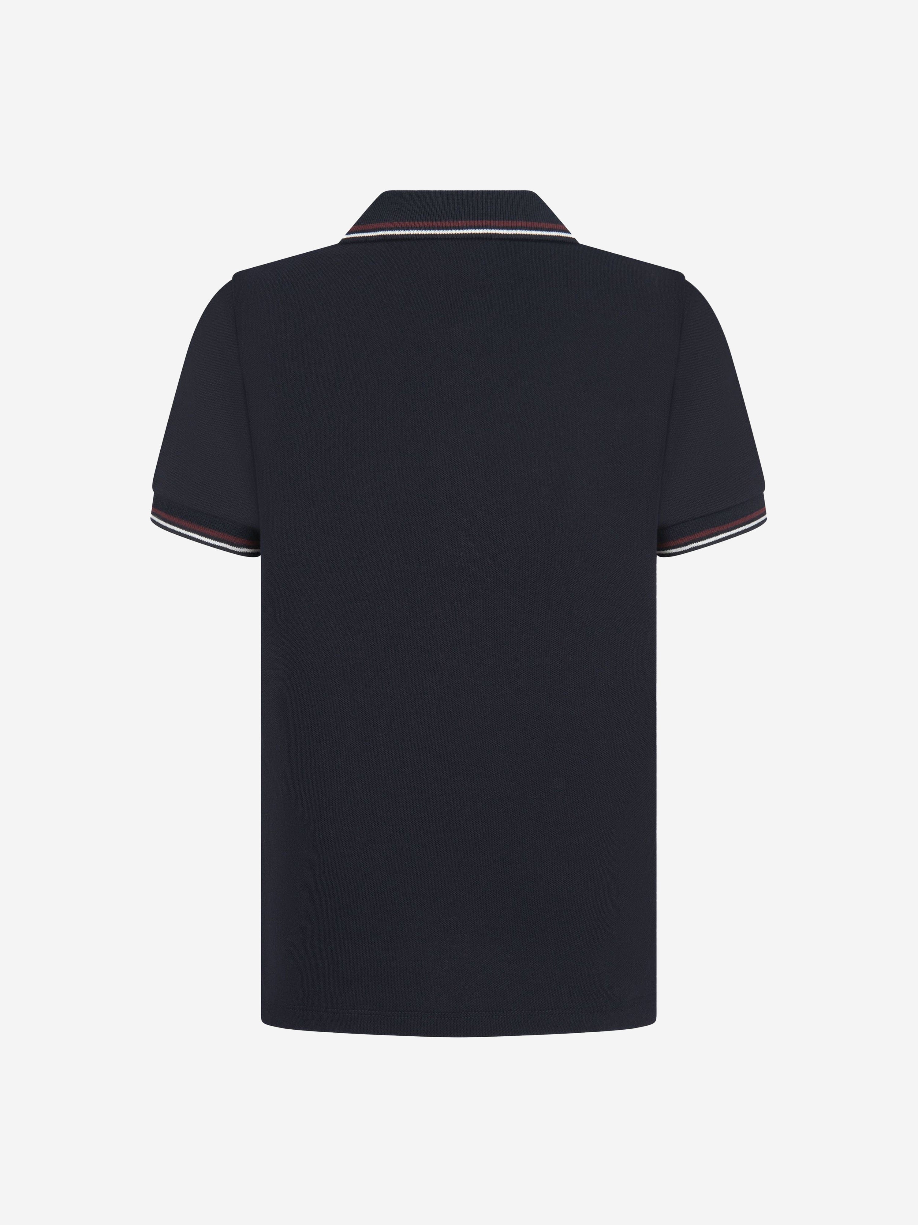 Emporio Armani Baby Boys Logo Polo Shirt in Navy