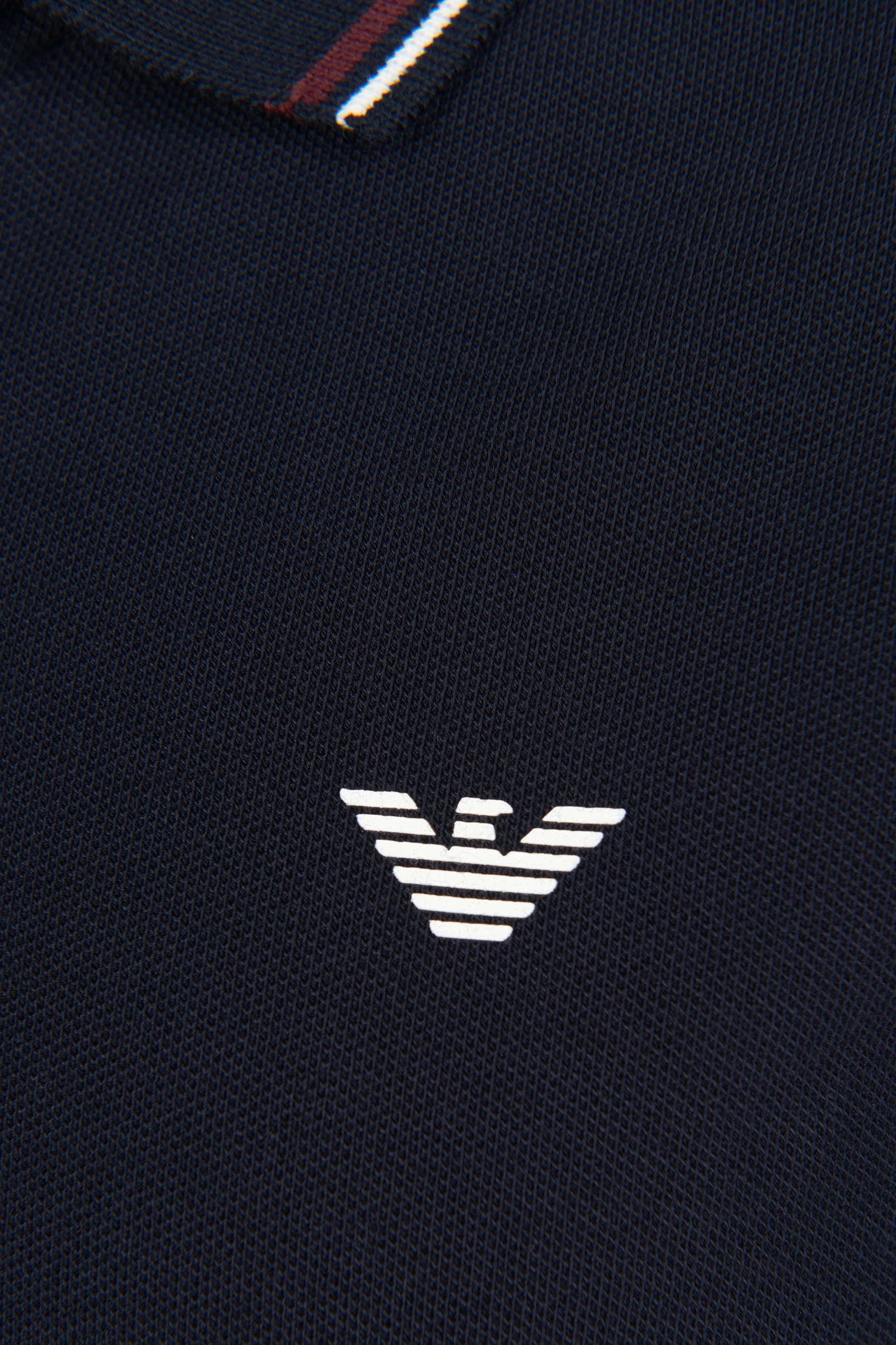 Emporio Armani Baby Boys Logo Polo Shirt in Navy