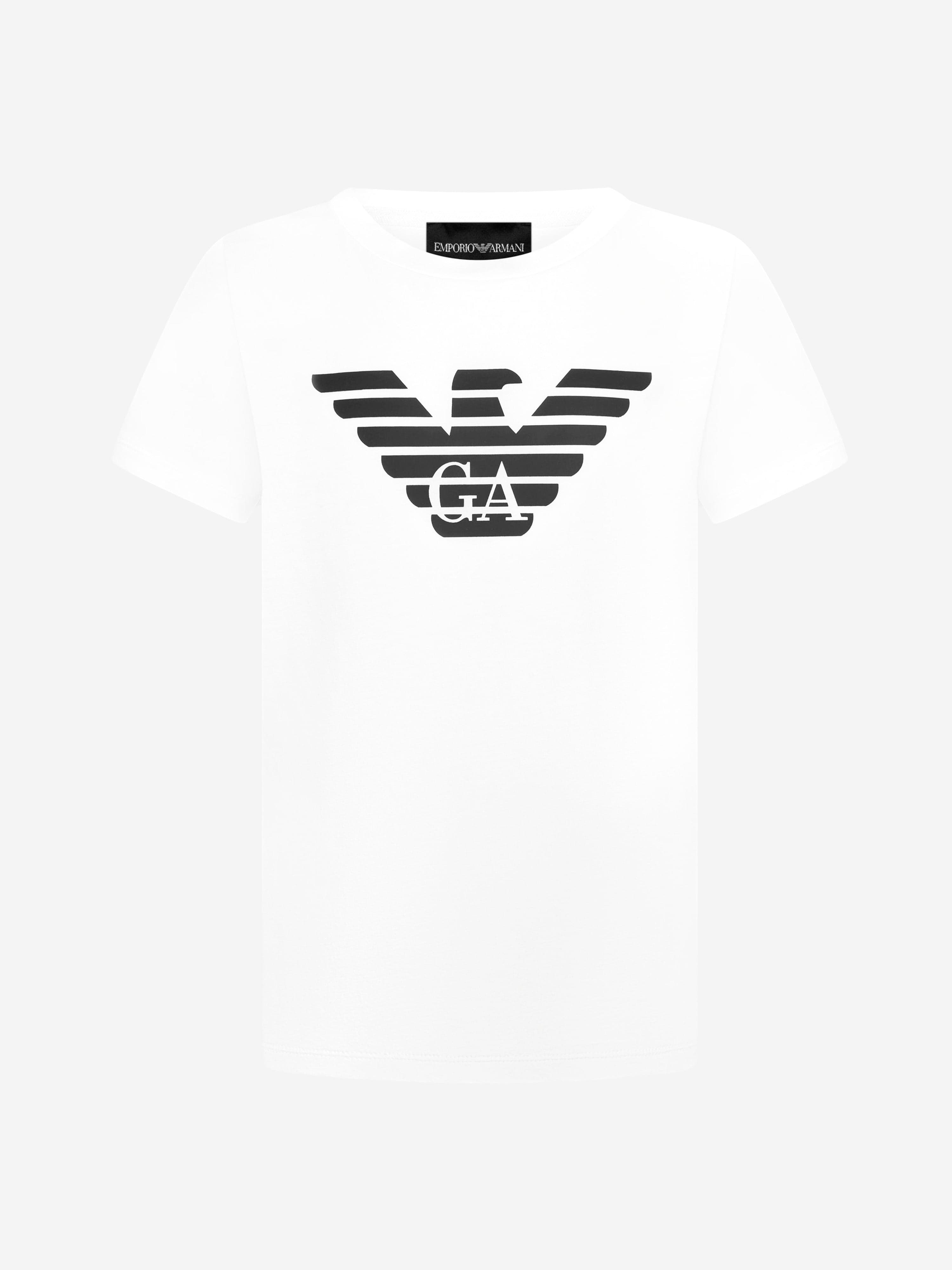 Emporio Armani Boys Pima Cotton Logo T-Shirt