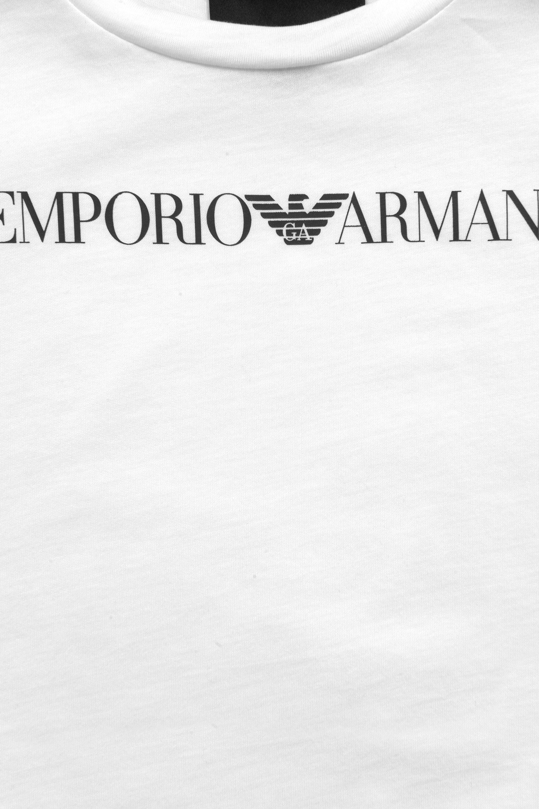 Emporio Armani Boys Logo T-Shirt in White